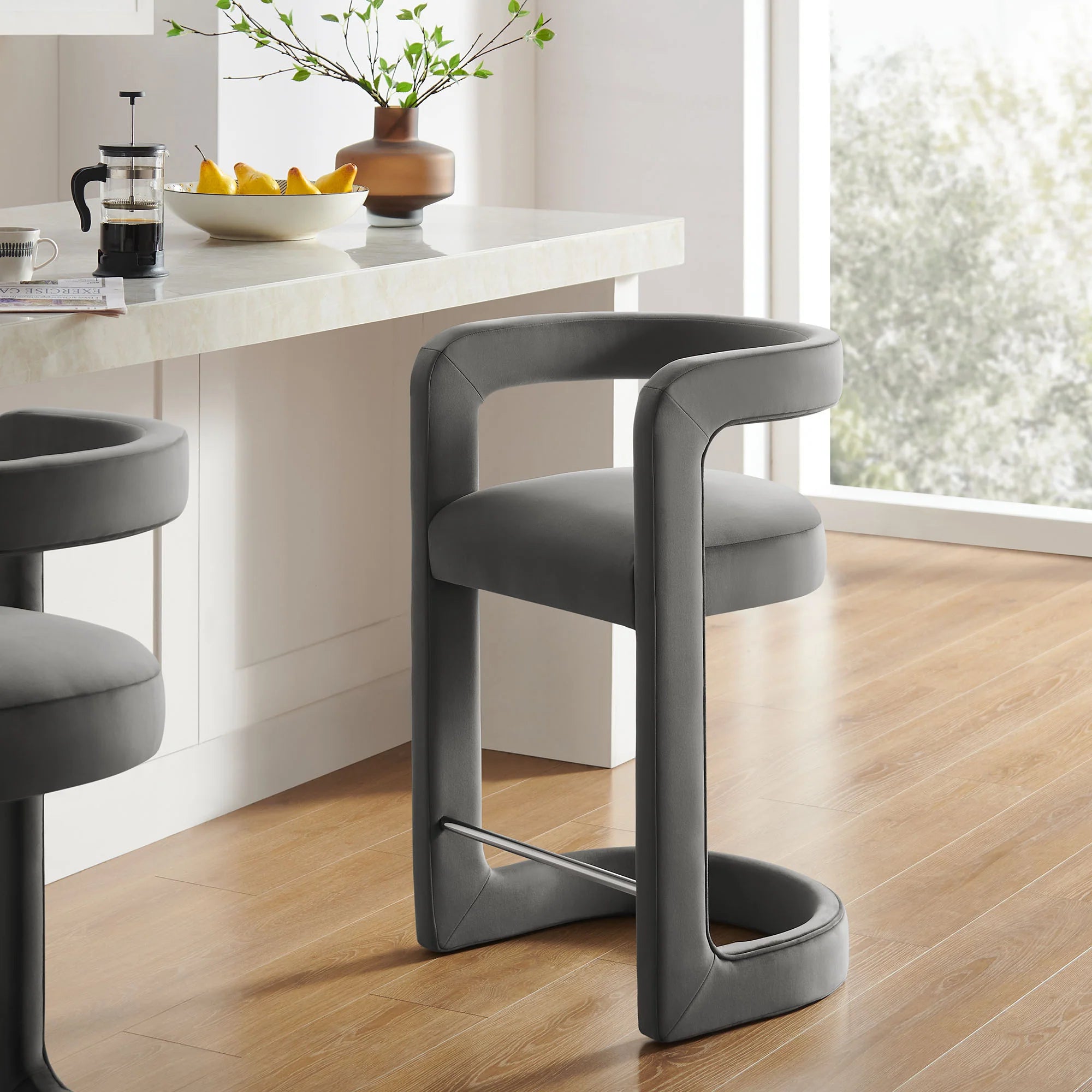 Winslow Performance Velvet Counter Stool