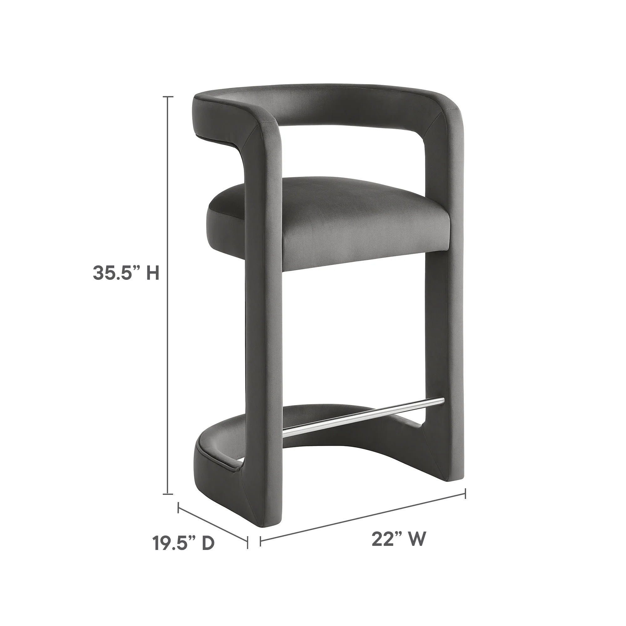 Winslow Performance Velvet Counter Stool