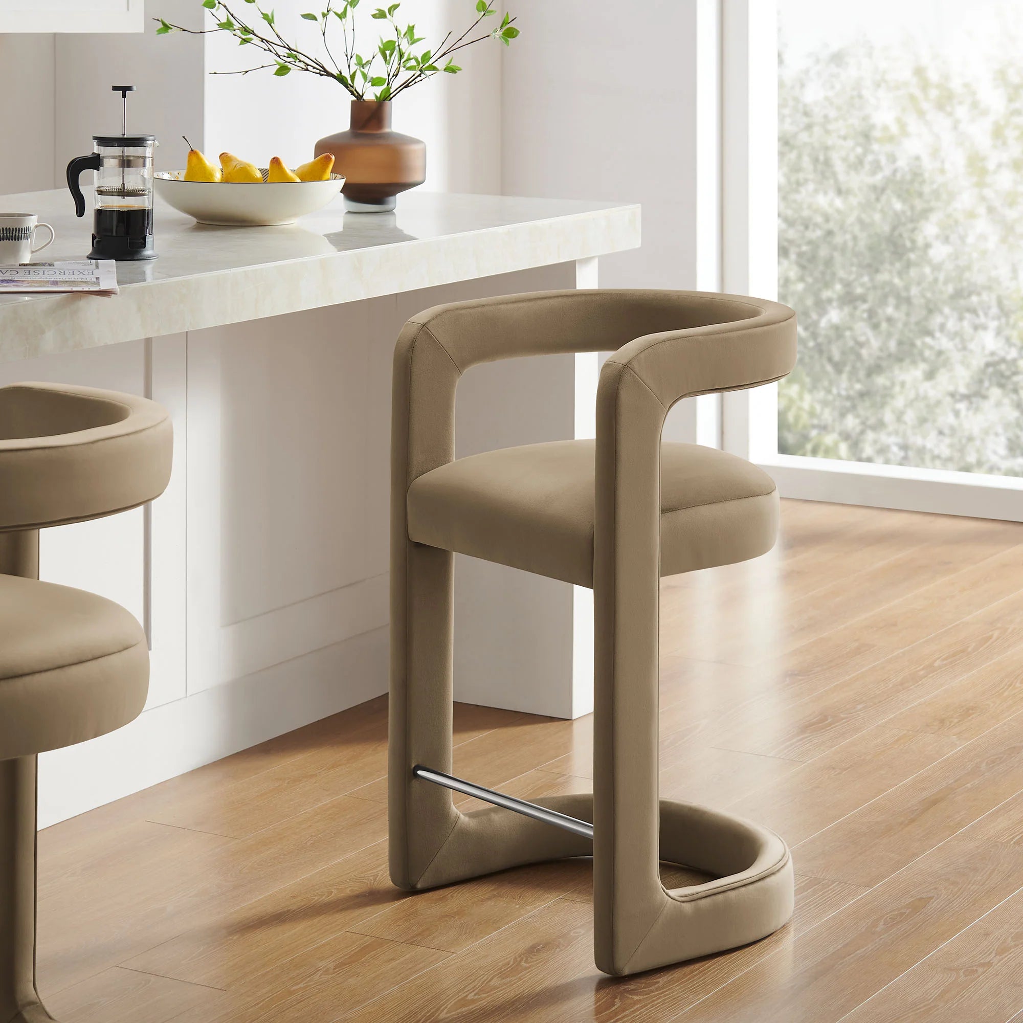 Winslow Performance Velvet Counter Stool