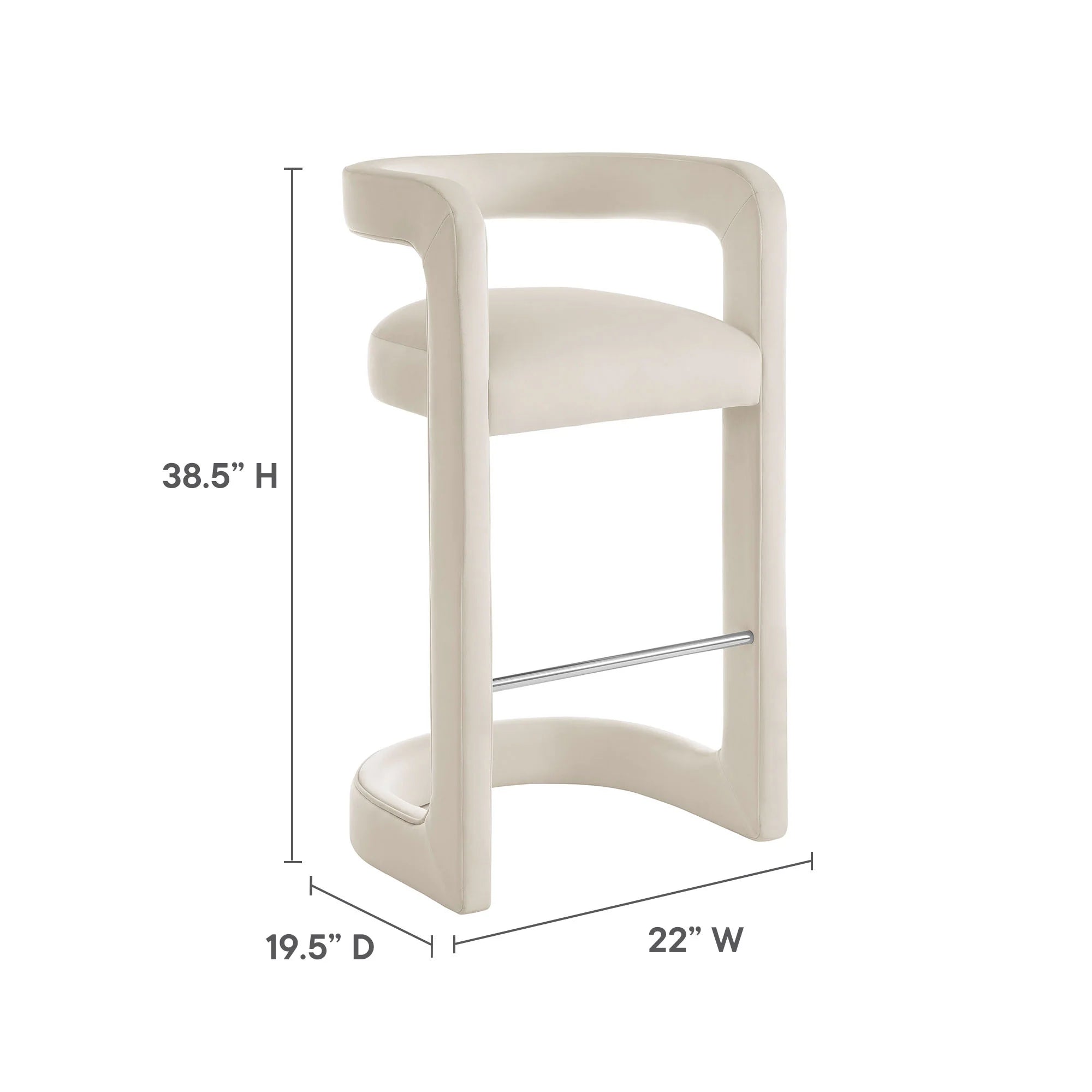 Winslow Performance Velvet Bar Stool