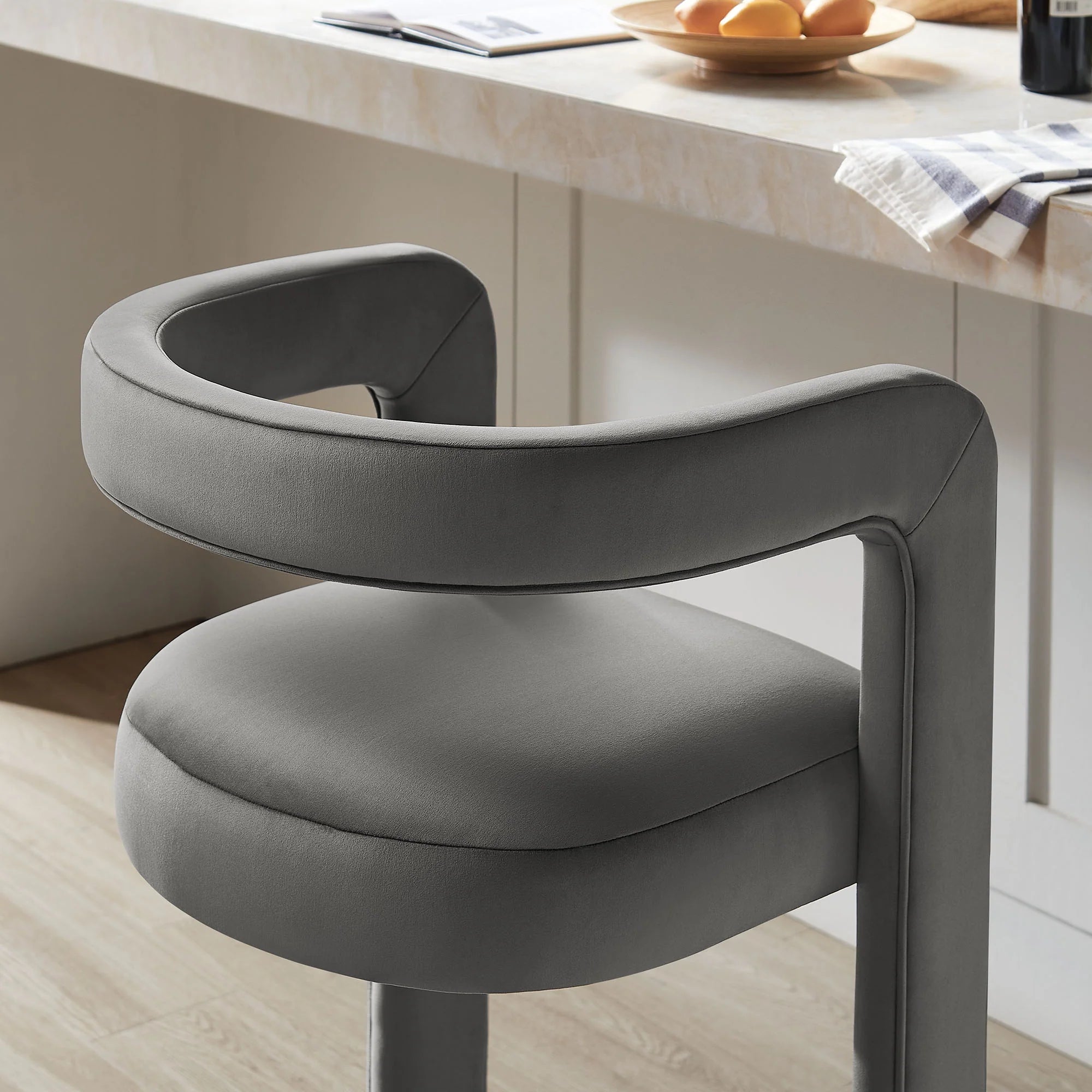 Winslow Performance Velvet Bar Stool