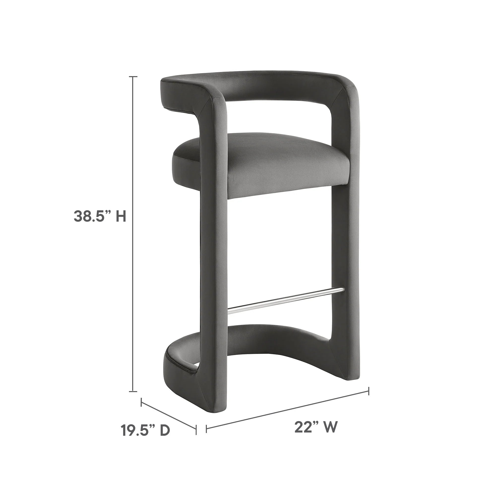 Winslow Performance Velvet Bar Stool