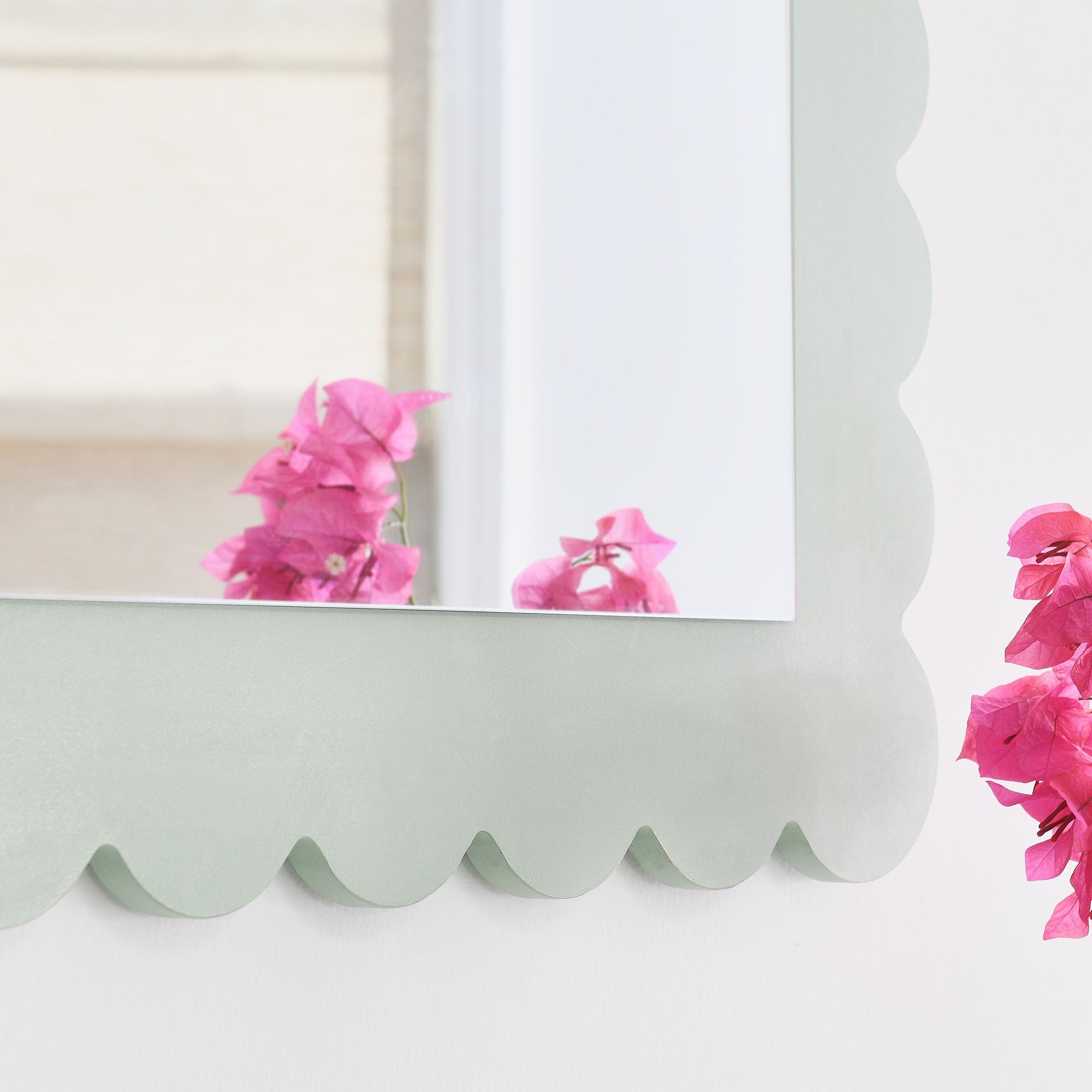 Emmeline Scalloped Rectangle Wall Mirror