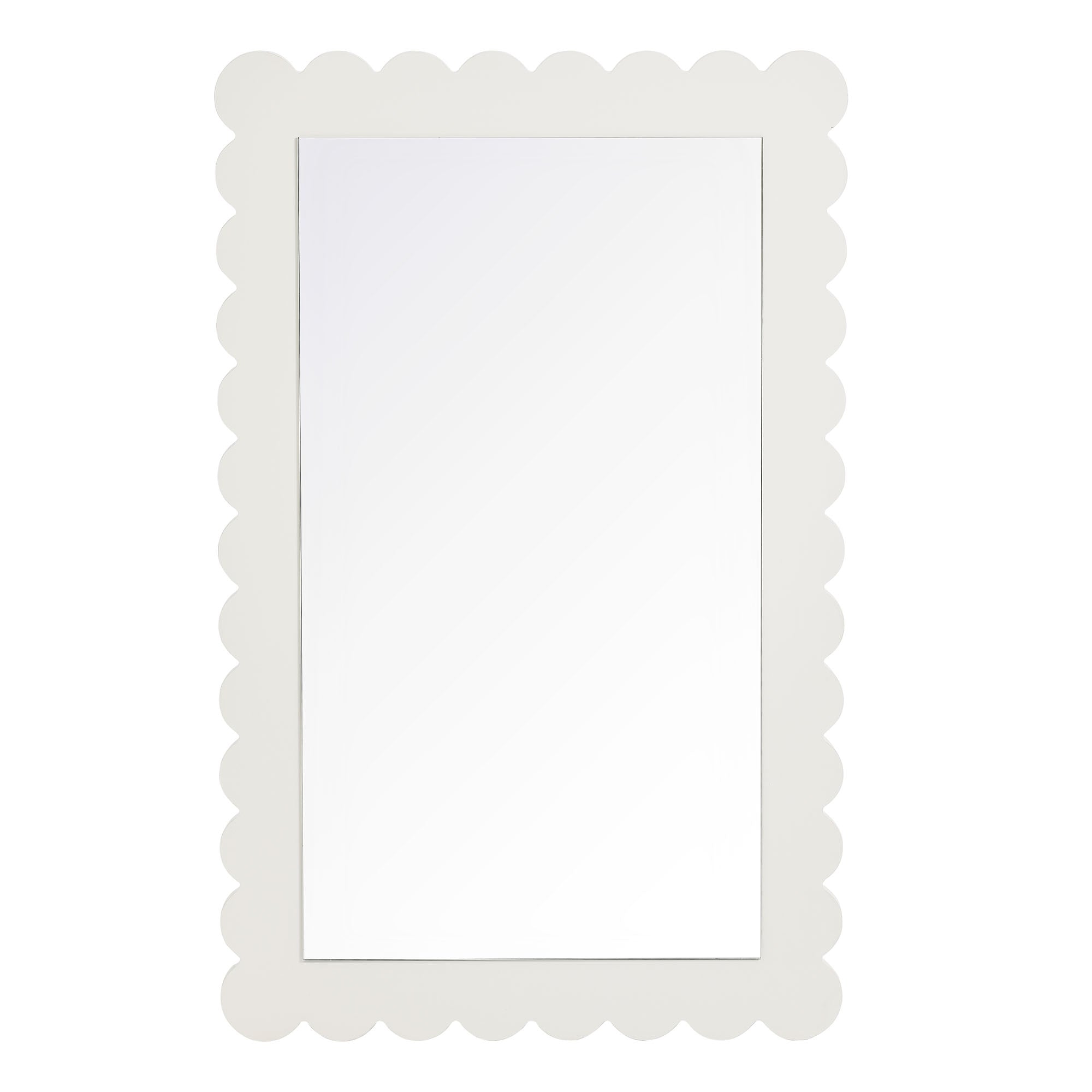 Emmeline Scalloped Rectangle Wall Mirror