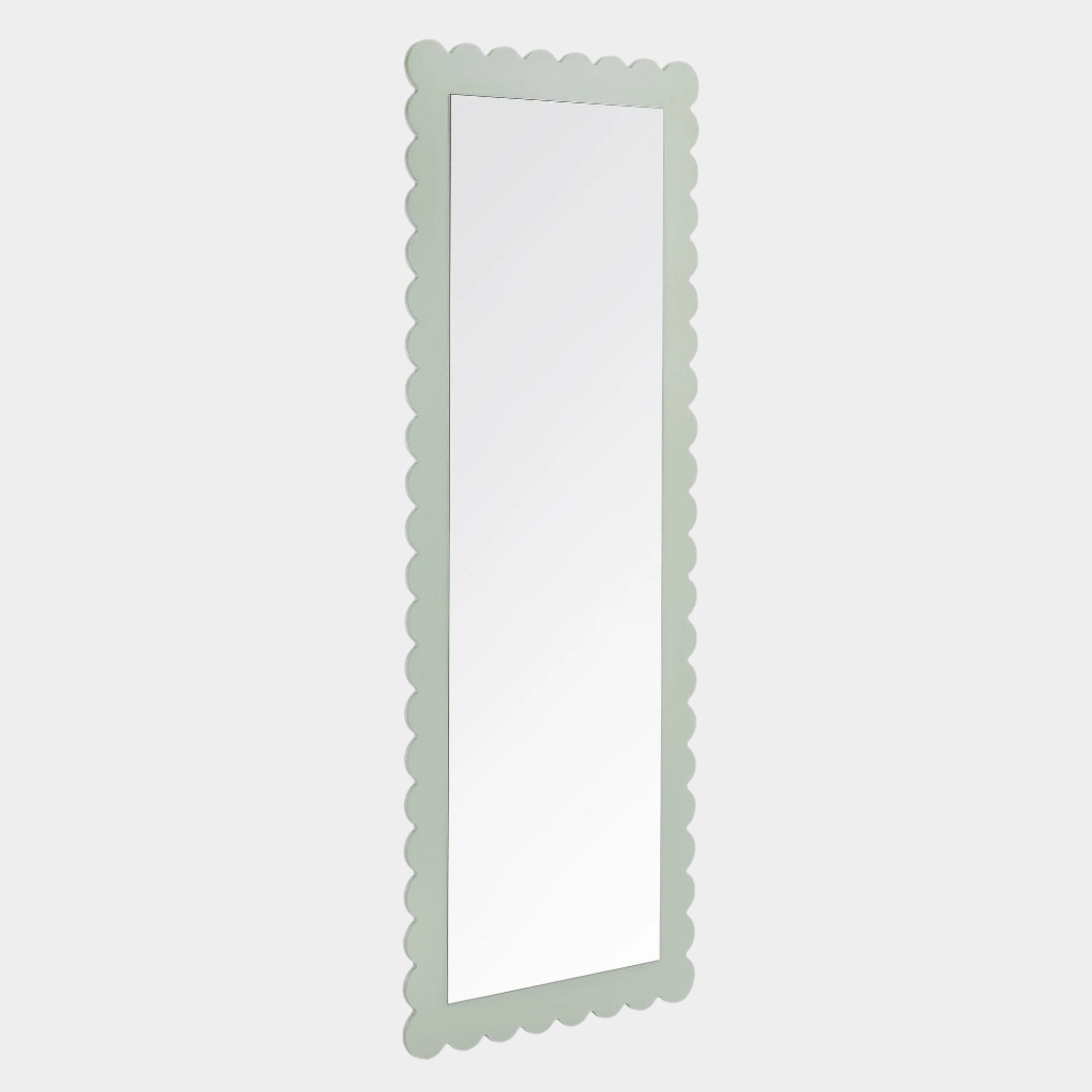 Emmeline Scalloped Rectangle Floor Mirror