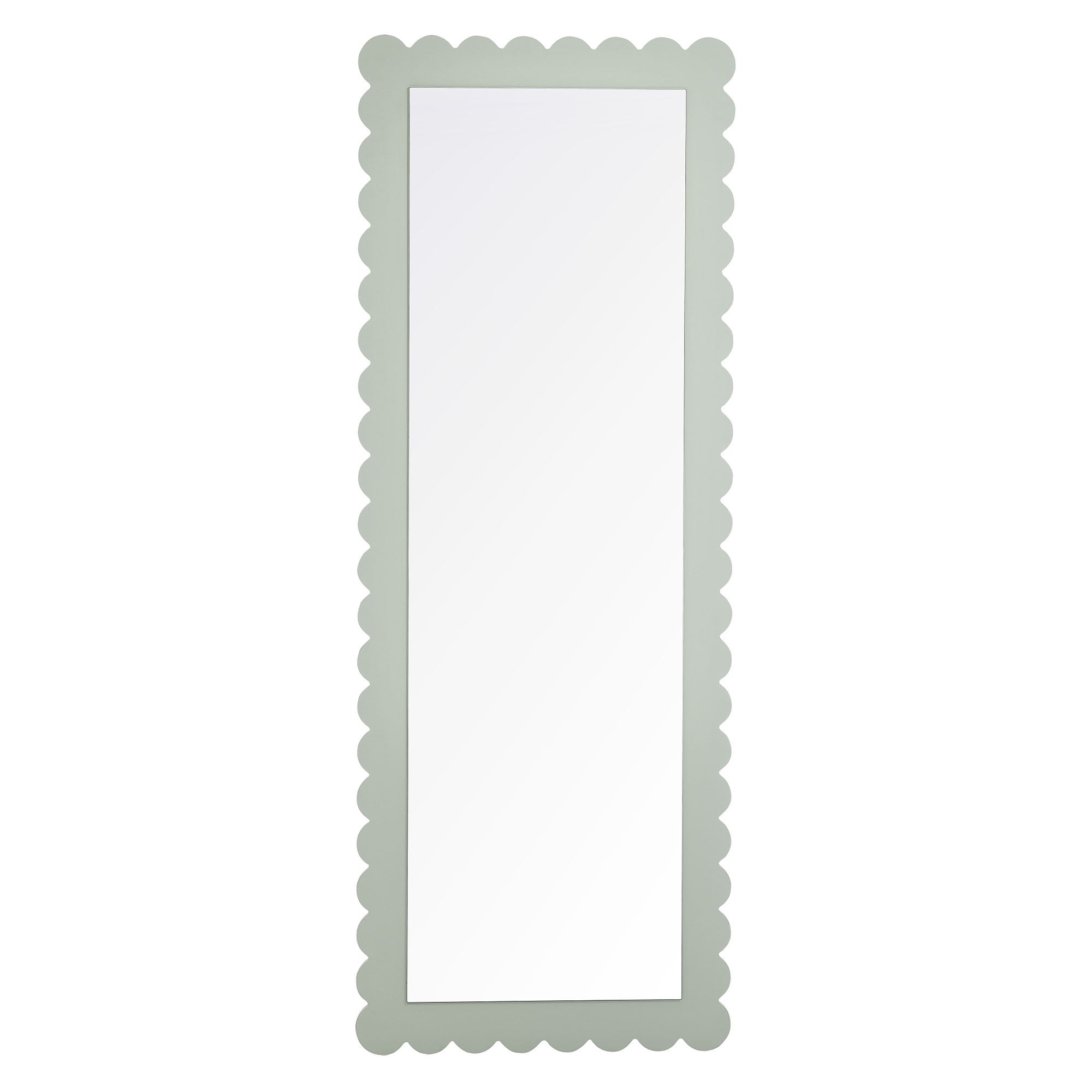 Emmeline Scalloped Rectangle Floor Mirror