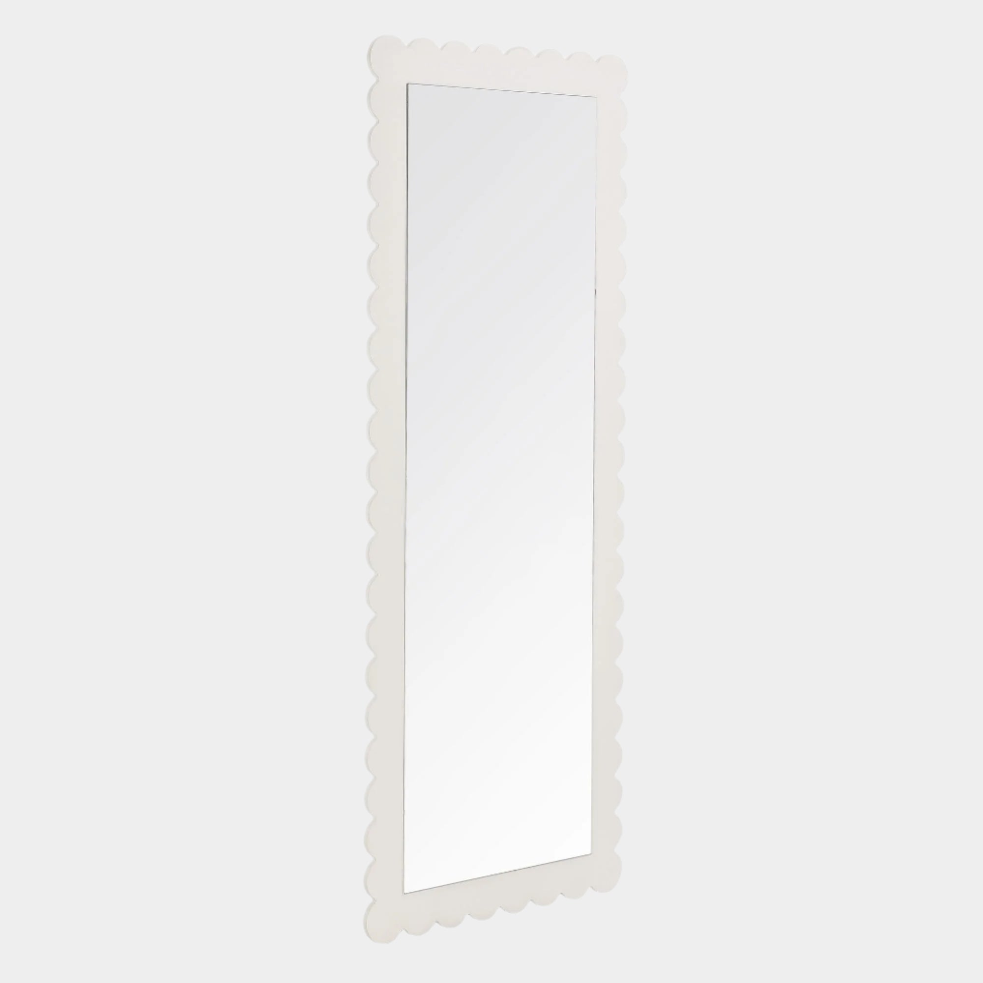 Emmeline Scalloped Rectangle Floor Mirror