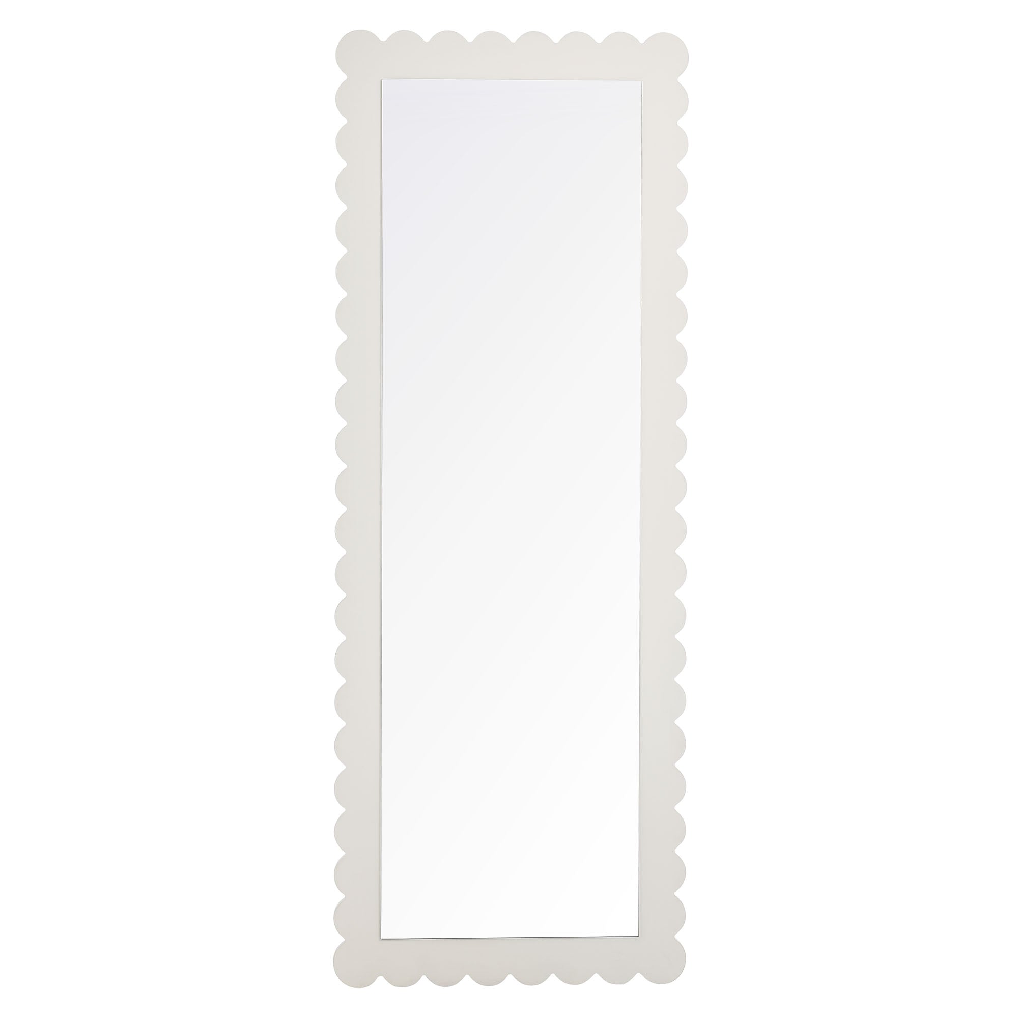 Emmeline Scalloped Rectangle Floor Mirror