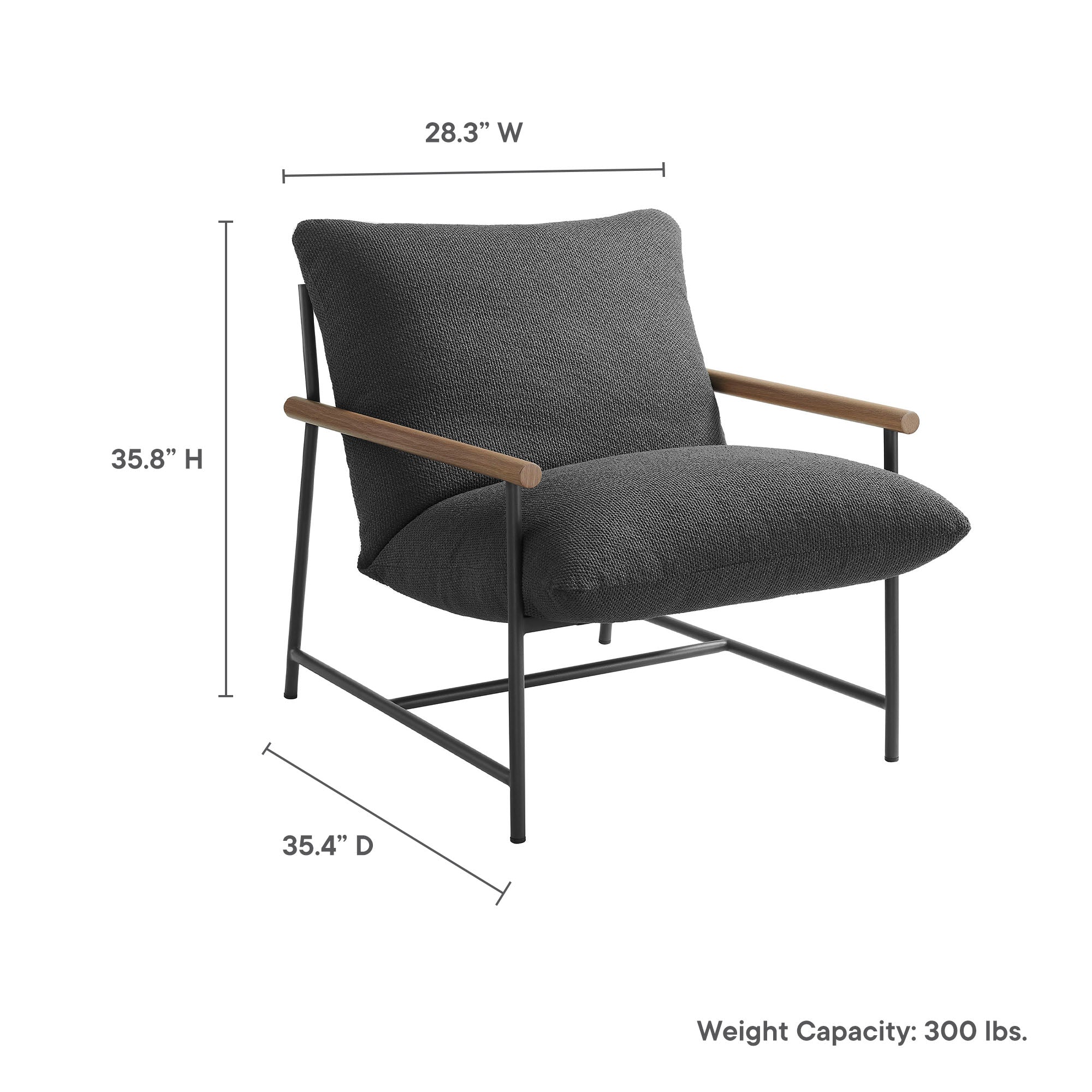 Raya Outdoor Patio Boucle Lounge Chair and Ottoman