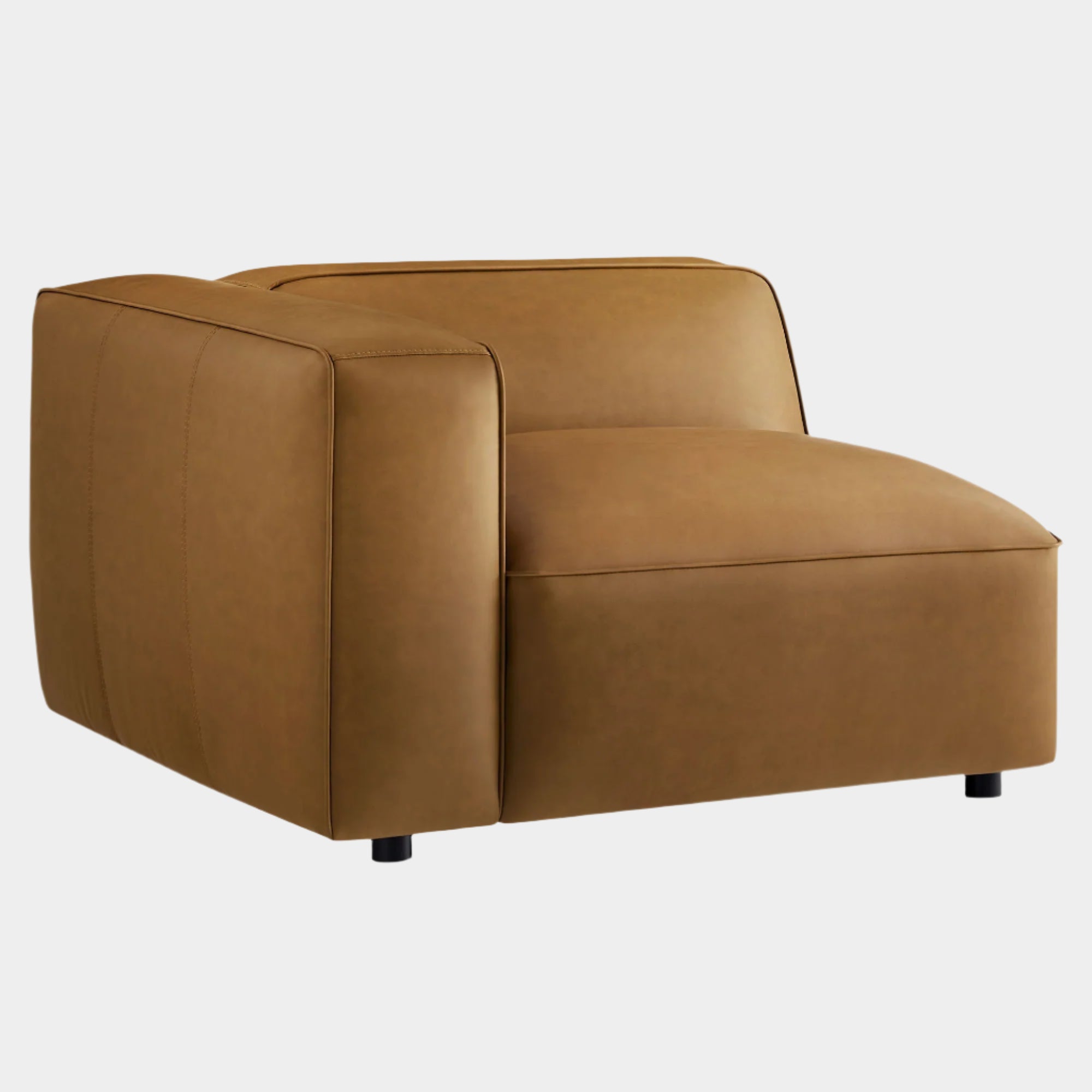 Auren Upholstered Vegan Leather Modular Left Armchair