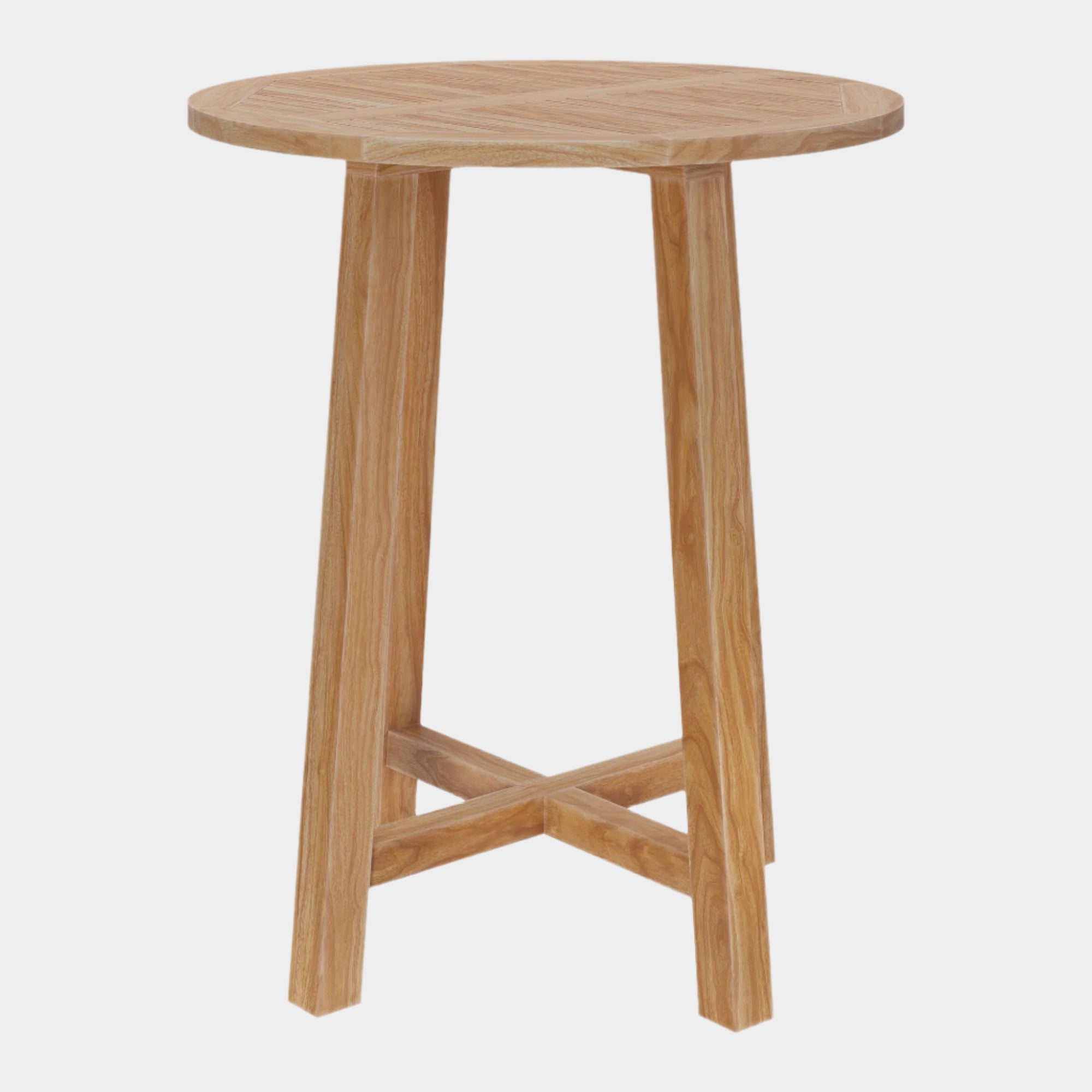 Table de bar en teck pour patio extérieur Wellspring de 36 po en naturel 