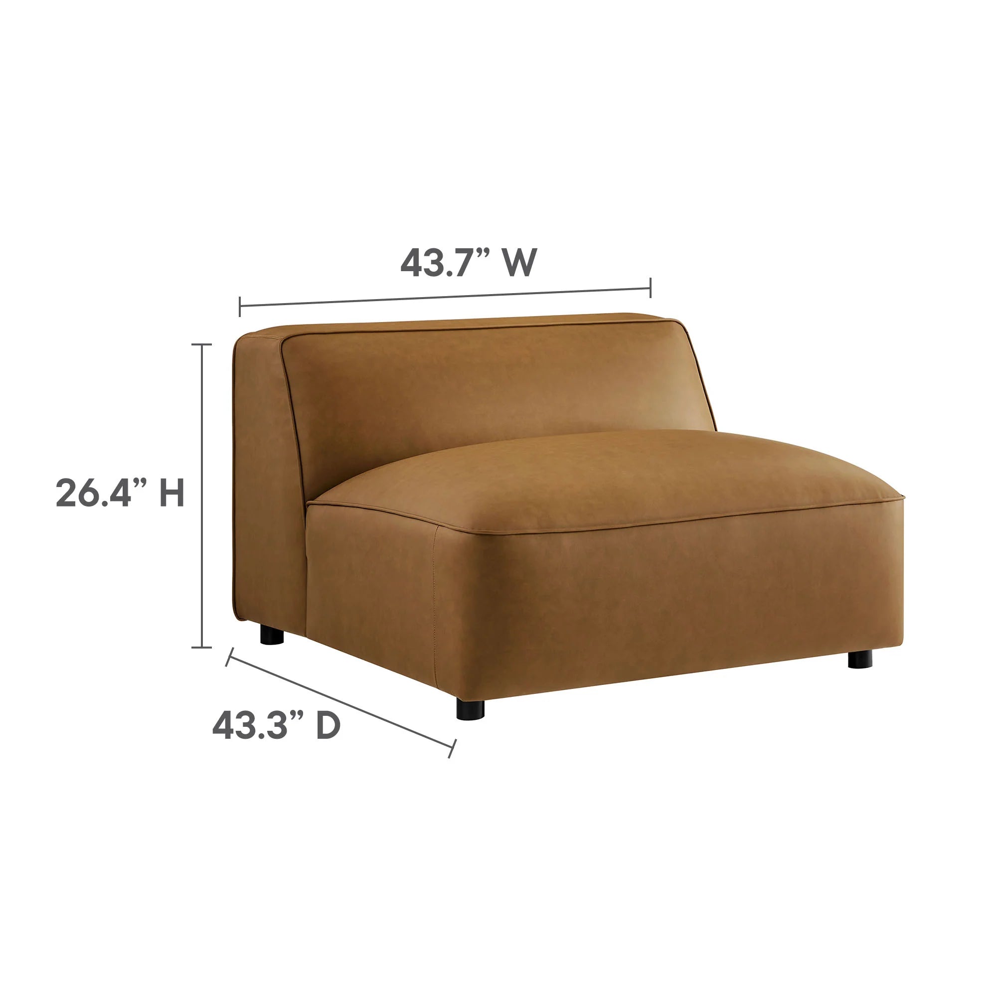 Auren 4-Piece Vegan Leather Modular Sofa Set