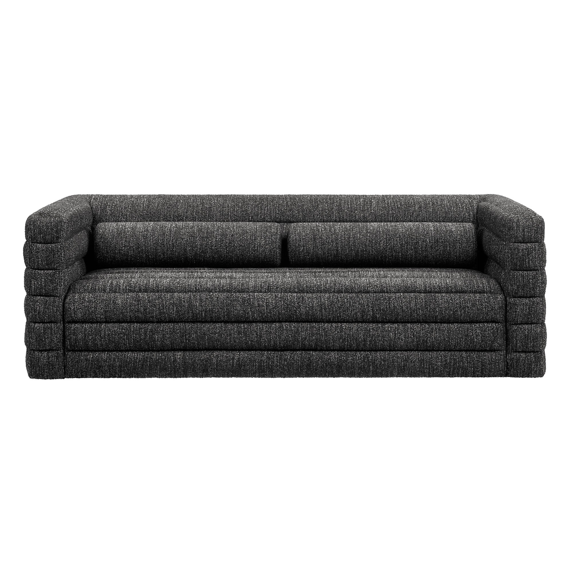 Relle Channel Tufted Boucle Upholstered Sofa