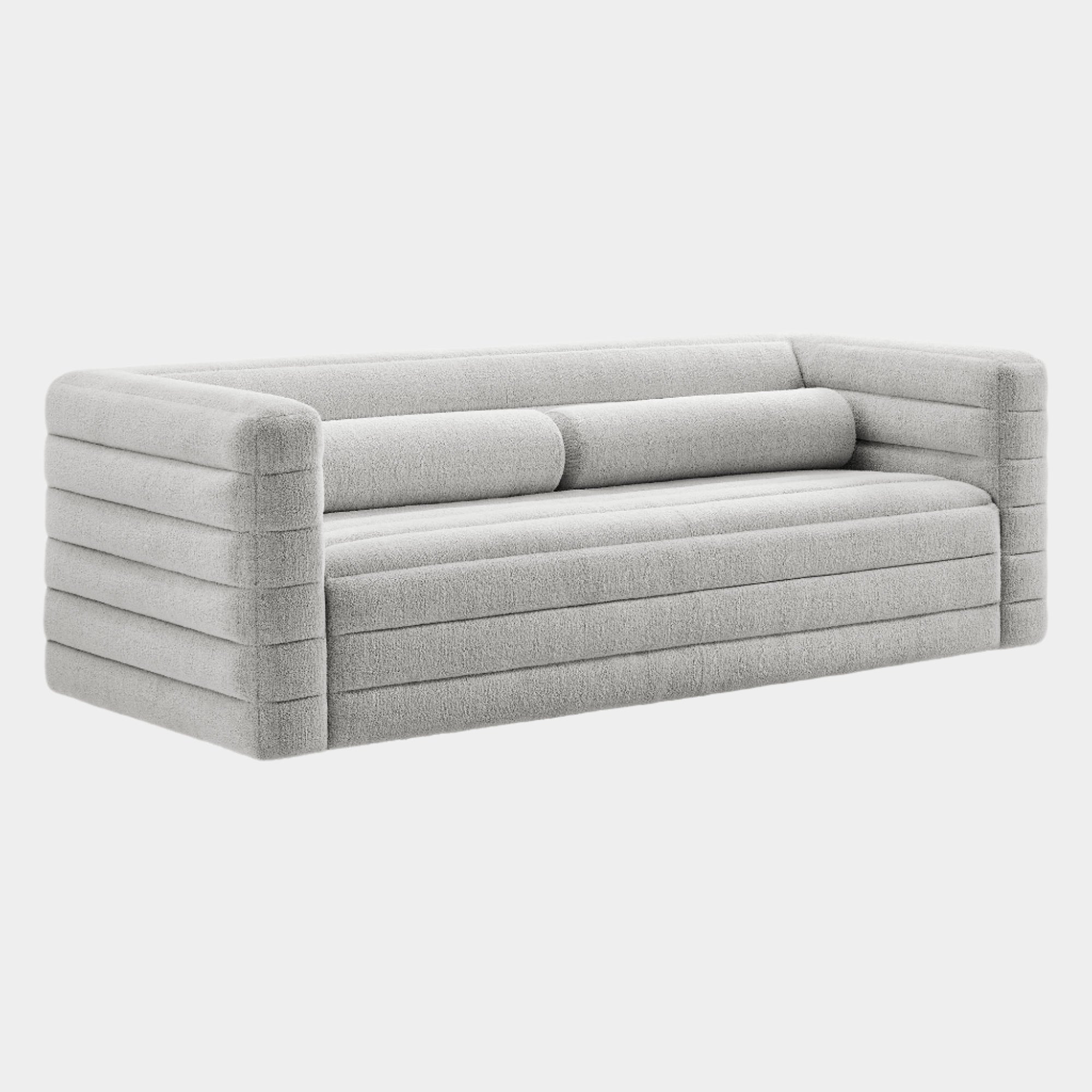 Relle Channel Tufted Boucle Upholstered Sofa