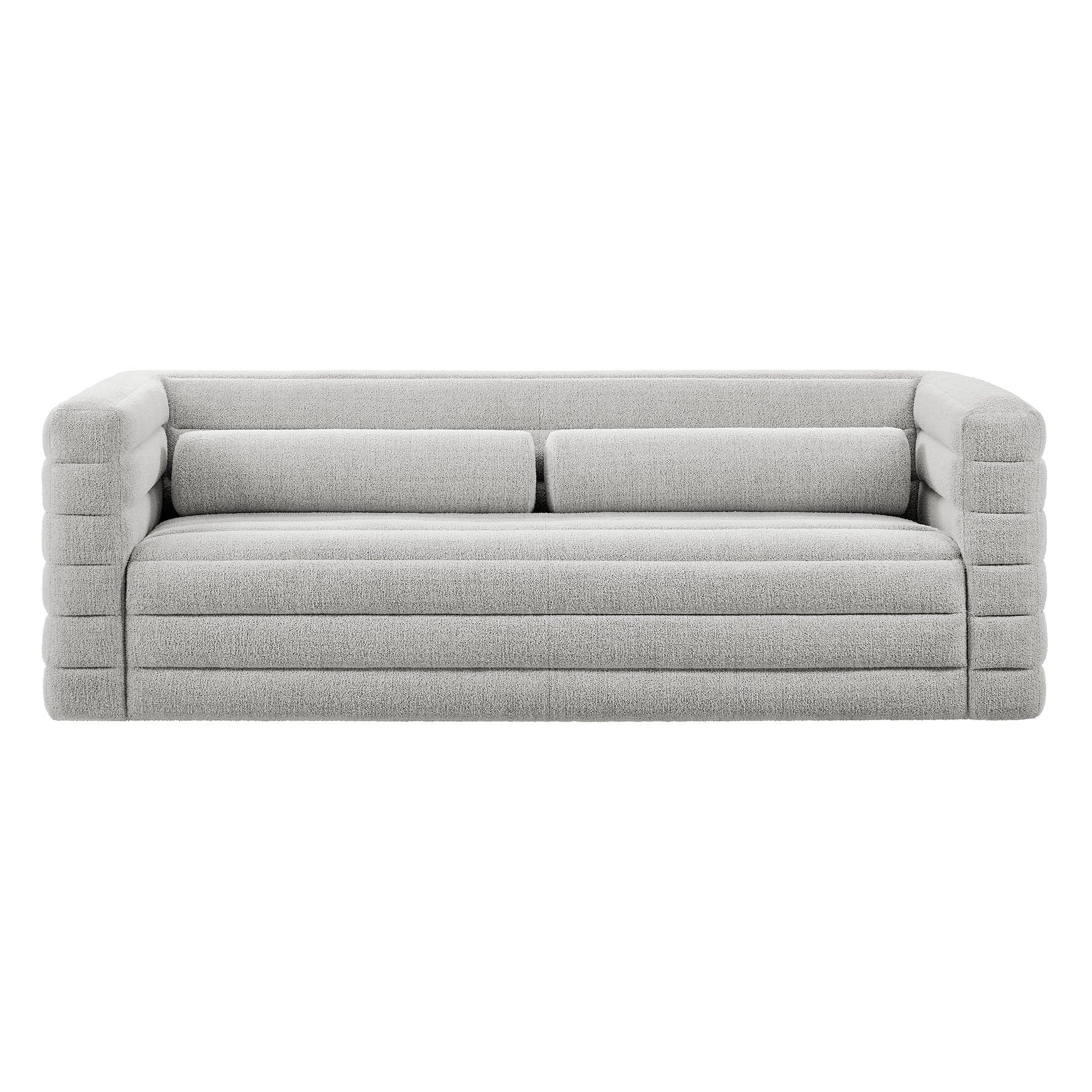 Relle Channel Tufted Boucle Upholstered Sofa