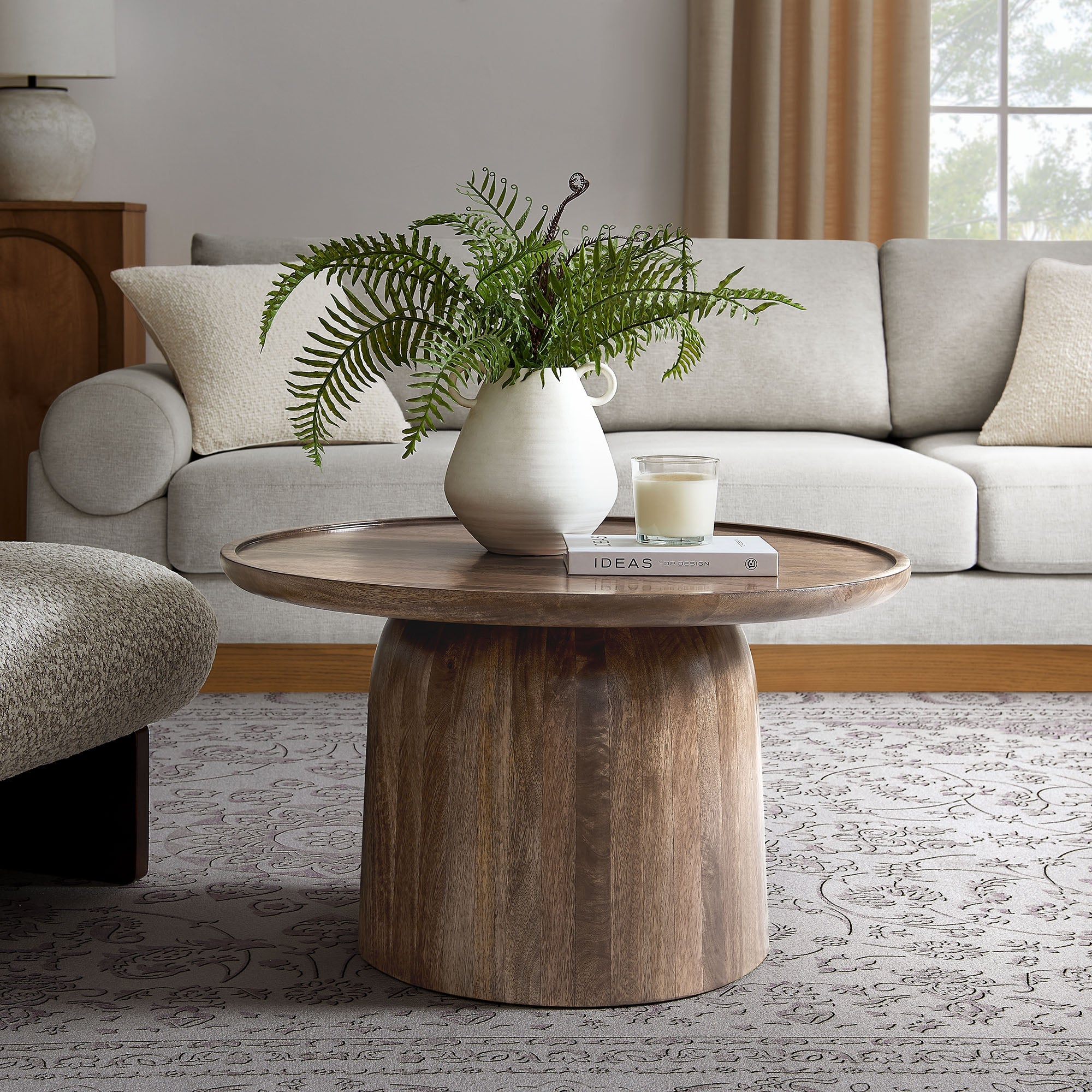 Holloway 30" Round Wood Coffee Table