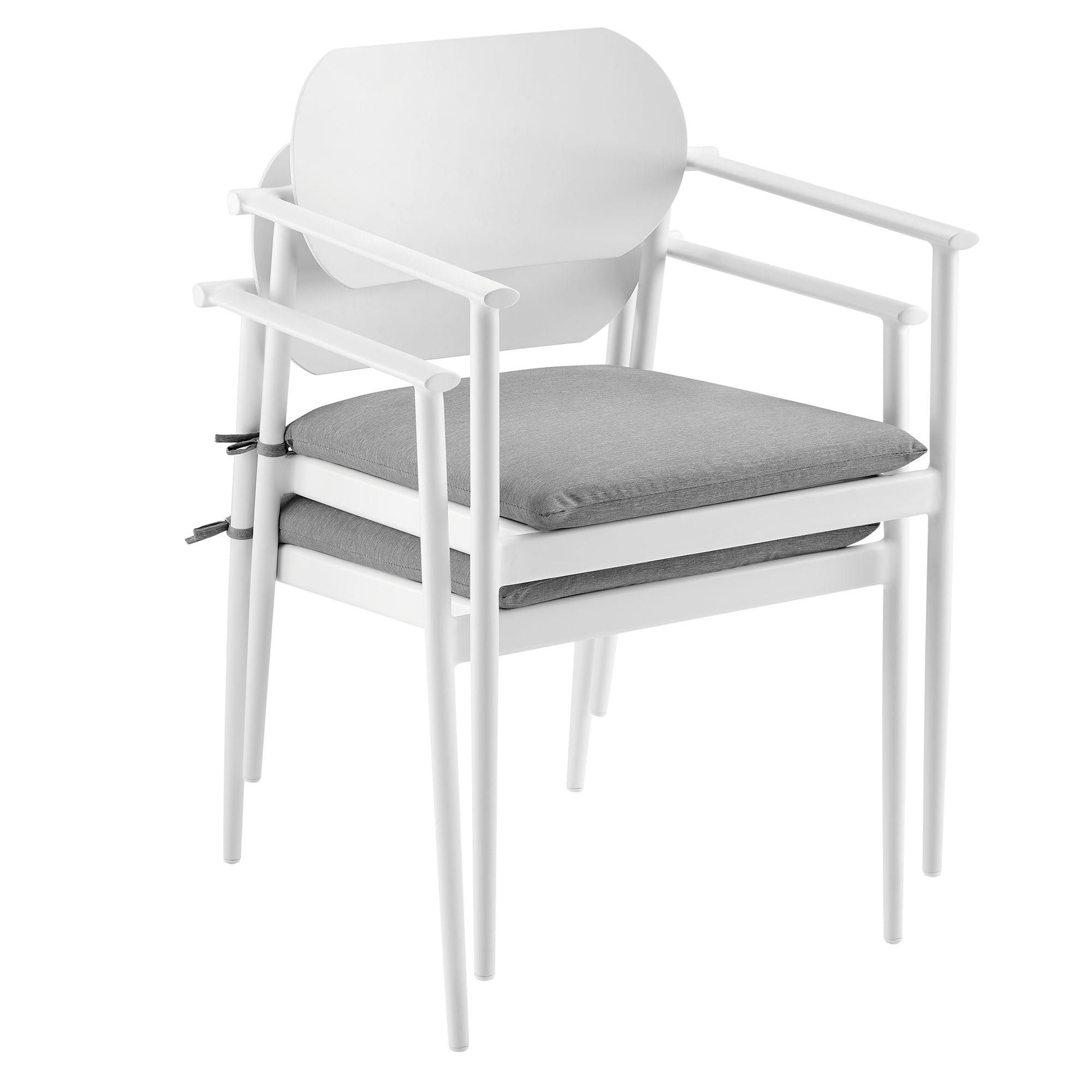 Aeris Stackable Outdoor Patio Aluminum Dining Armchair