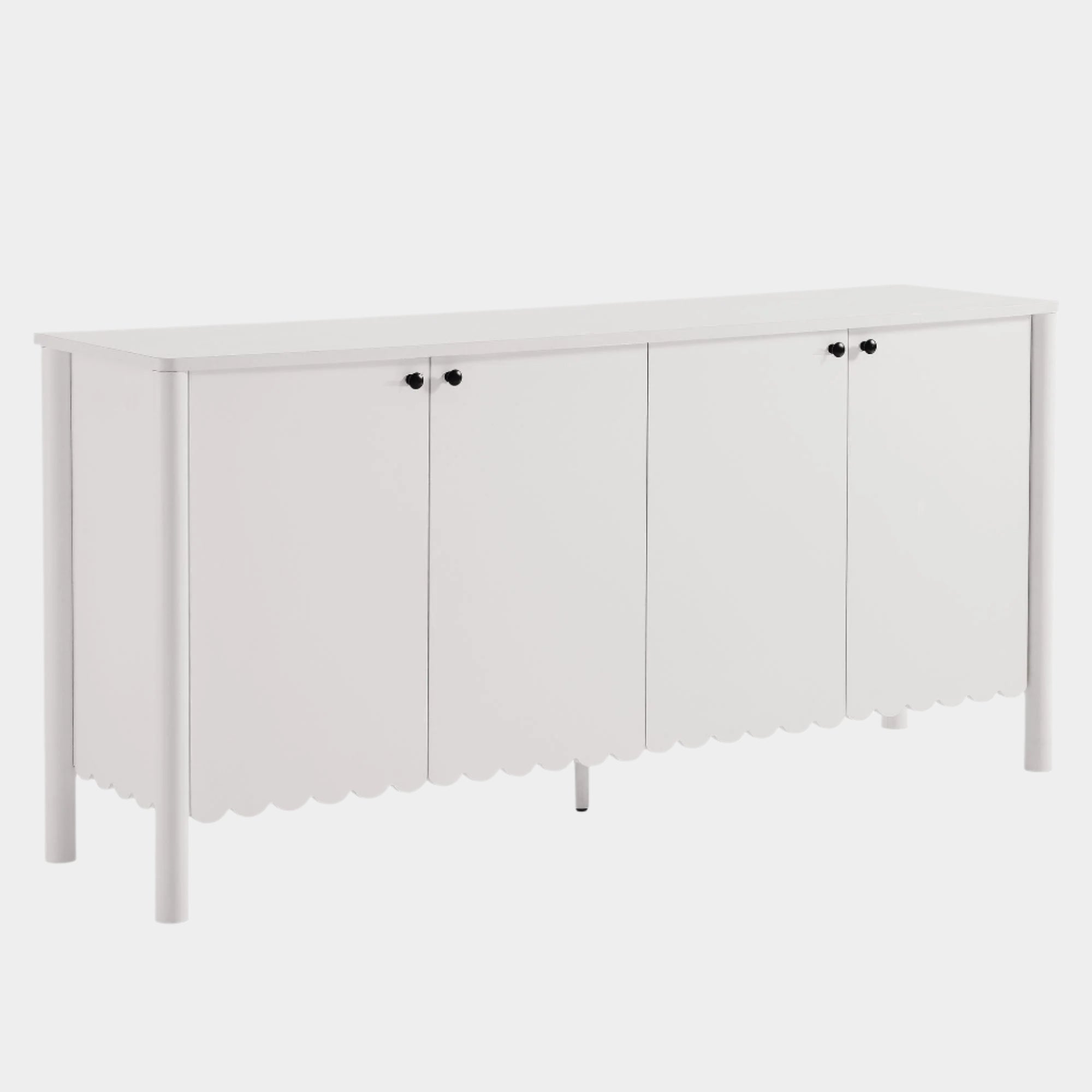 Emmeline 66" 4-Door Scalloped Sideboard Cabinet