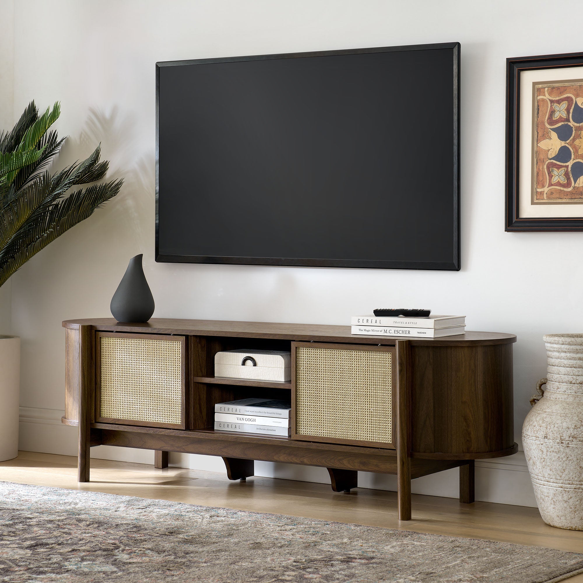 Reid 61" TV Stand in Walnut