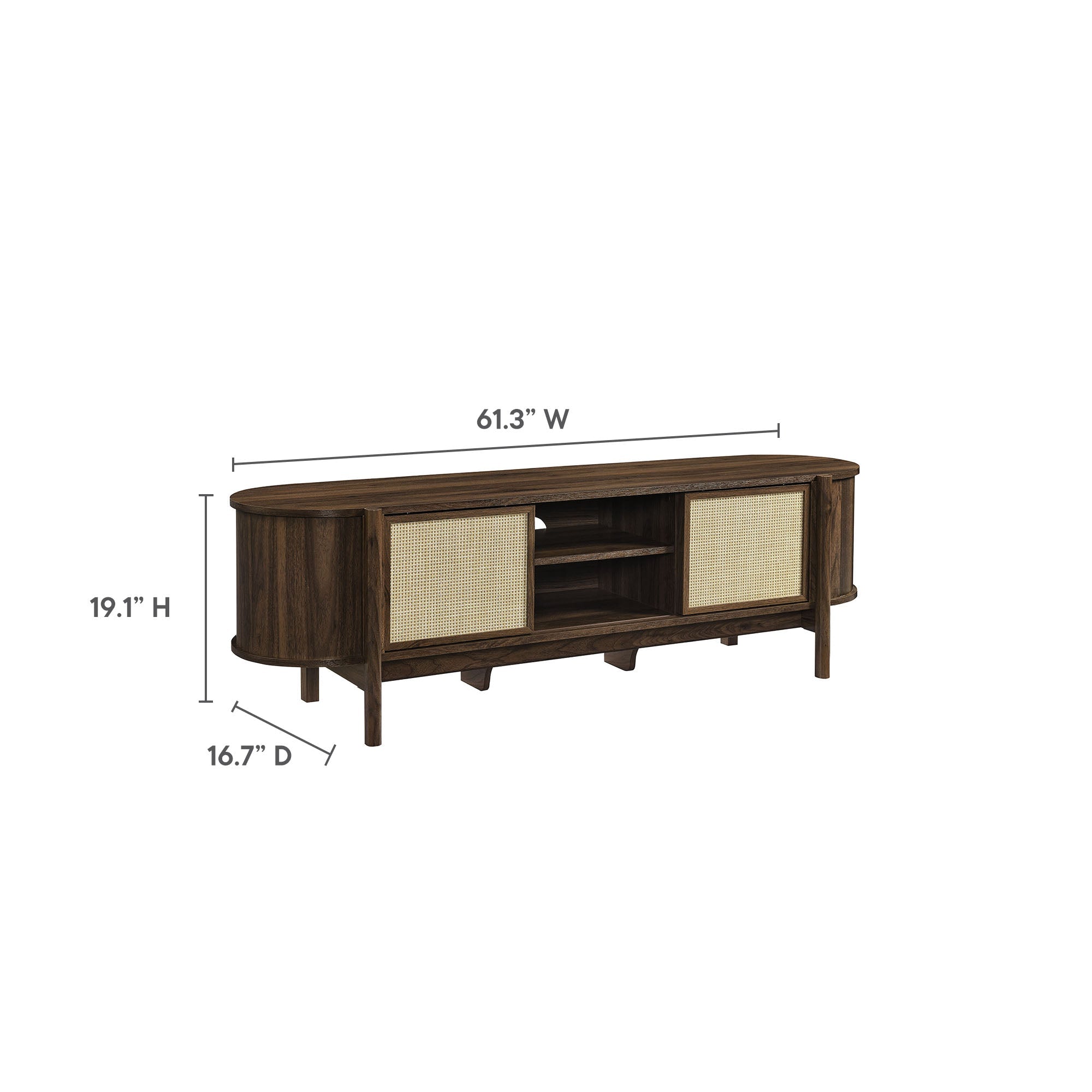 Reid 61" TV Stand in Walnut