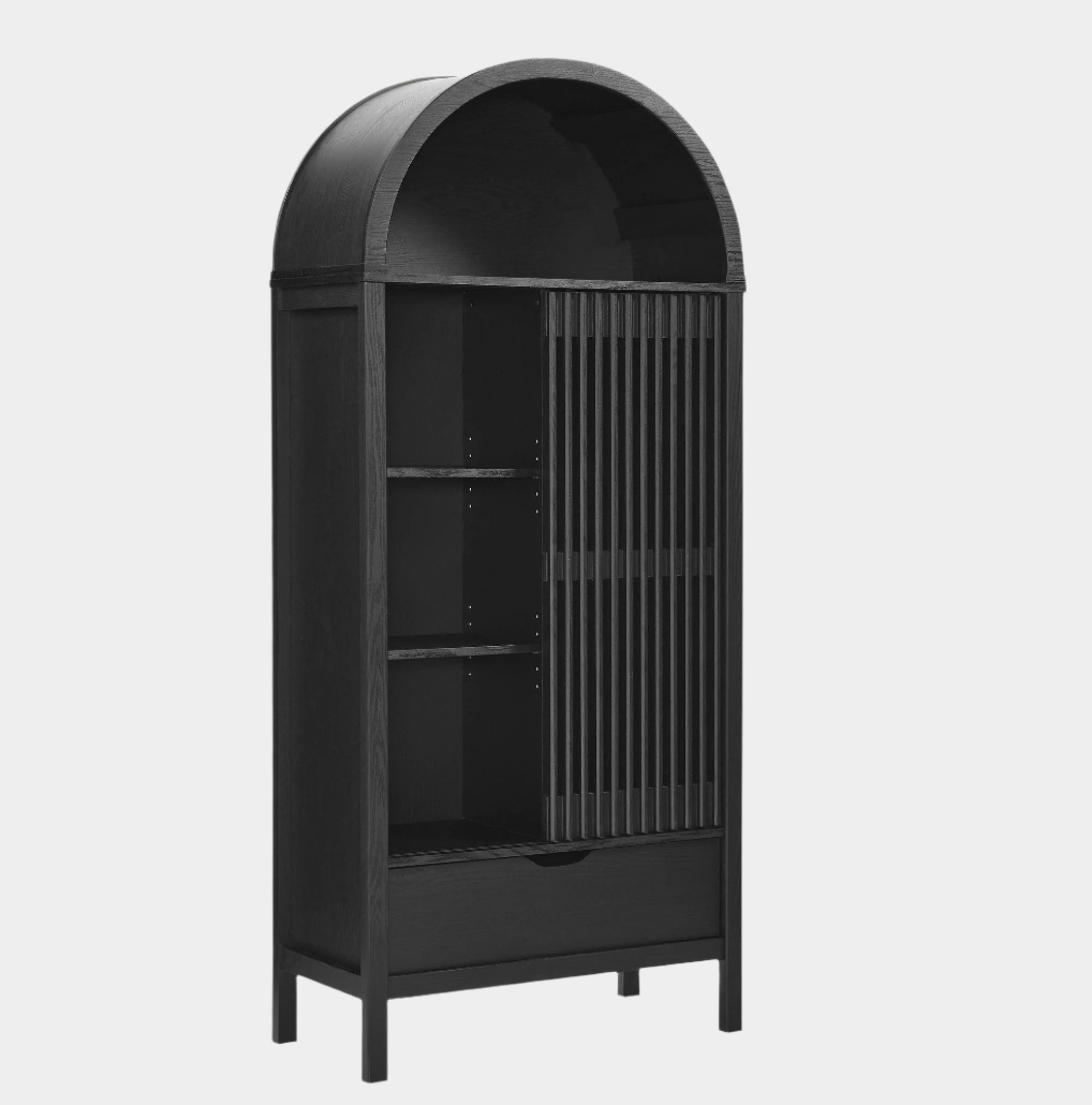 Vaughn 71" Arched Storage Display Cabinet