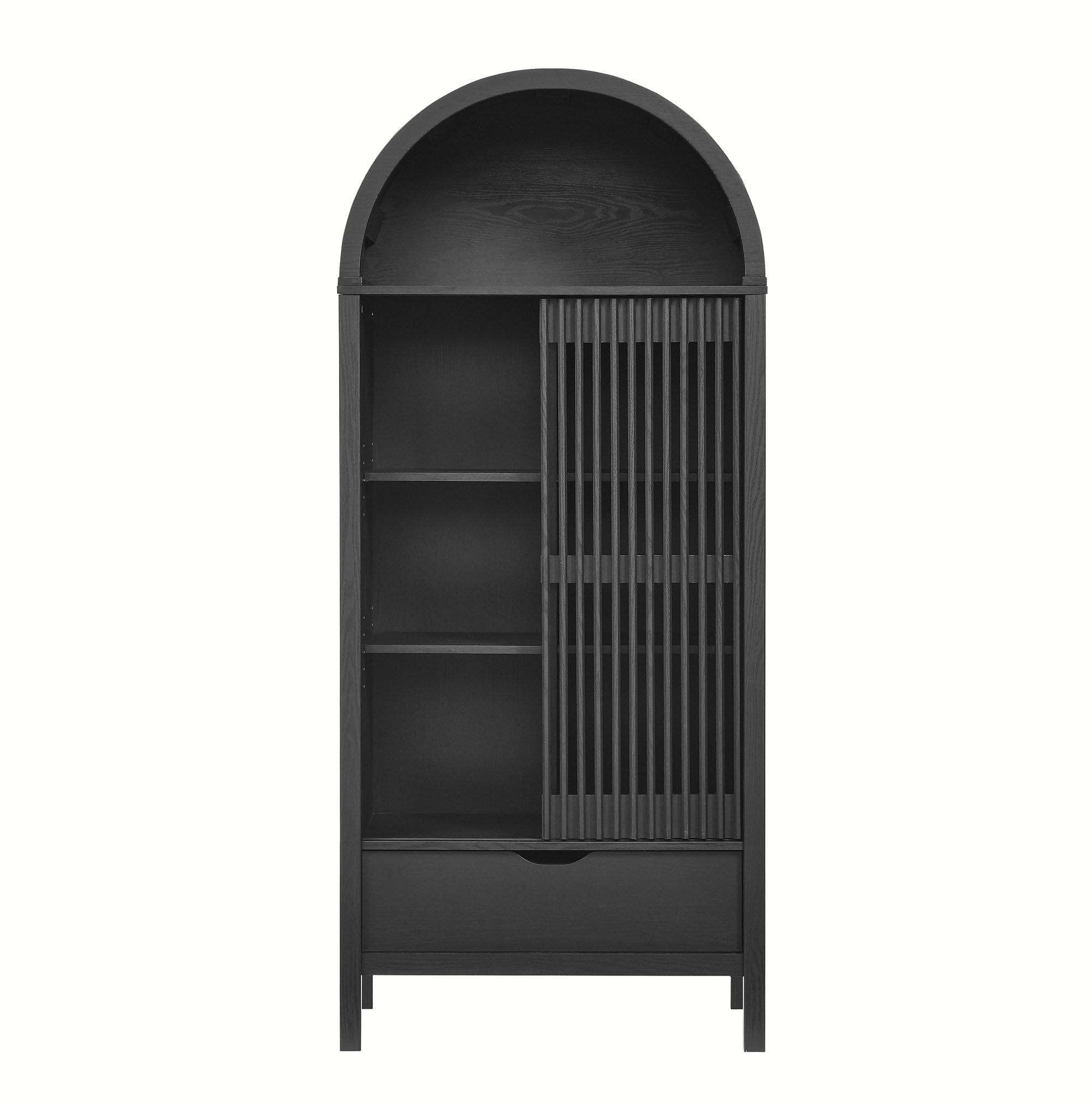 Vaughn 71" Arched Storage Display Cabinet