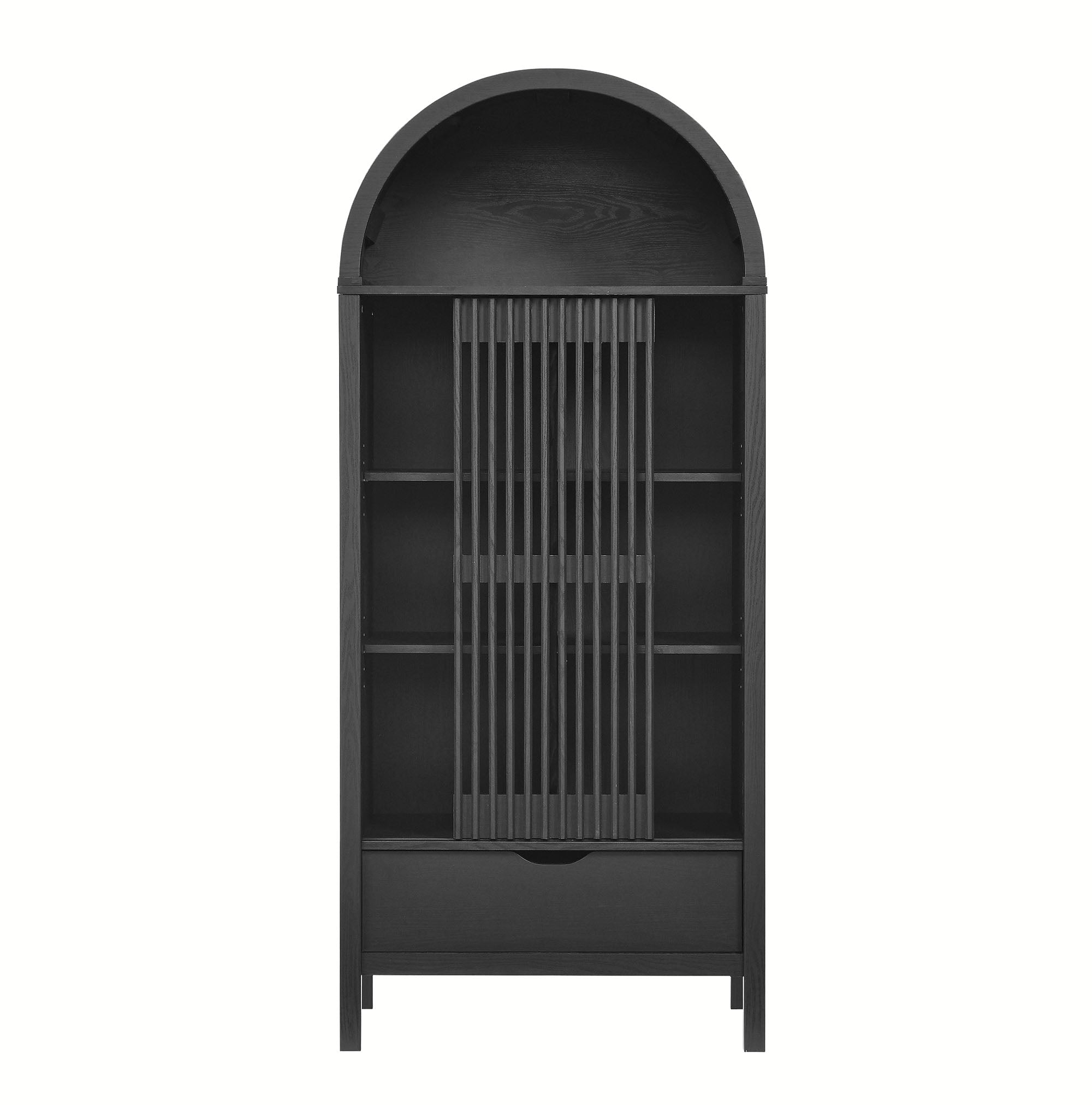 Vaughn 71" Arched Storage Display Cabinet