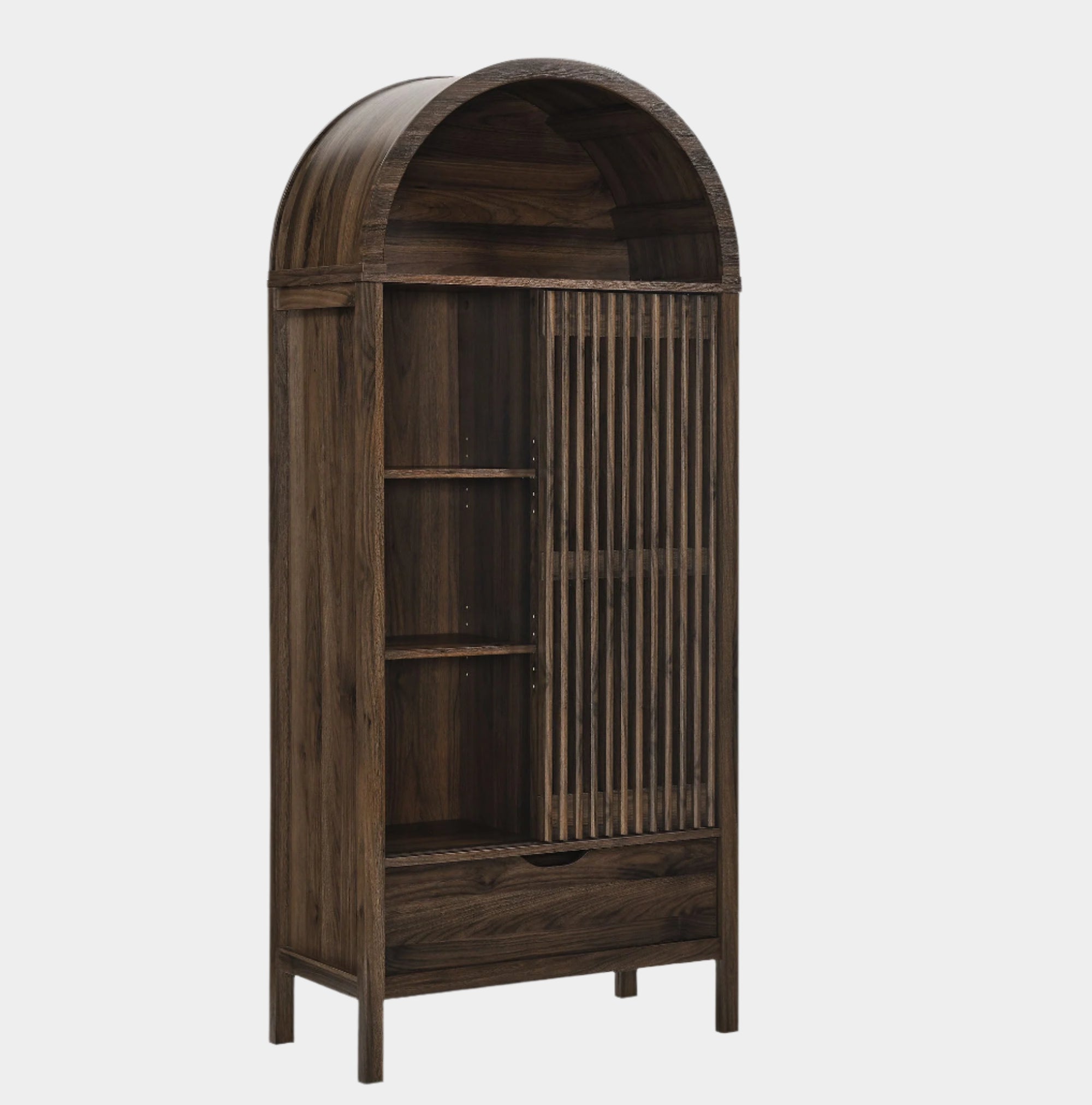 Vaughn 71" Arched Storage Display Cabinet