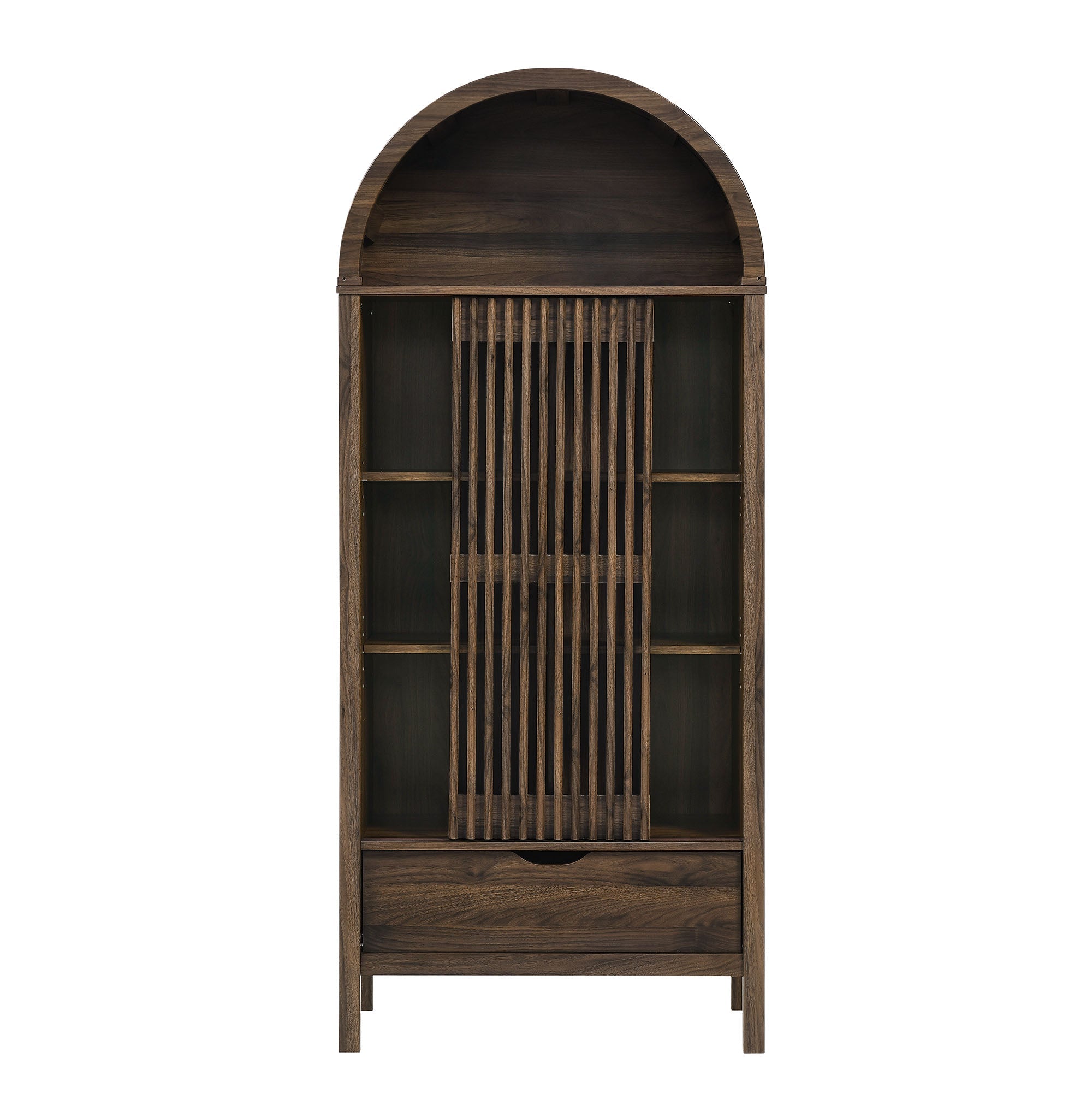 Vaughn 71" Arched Storage Display Cabinet