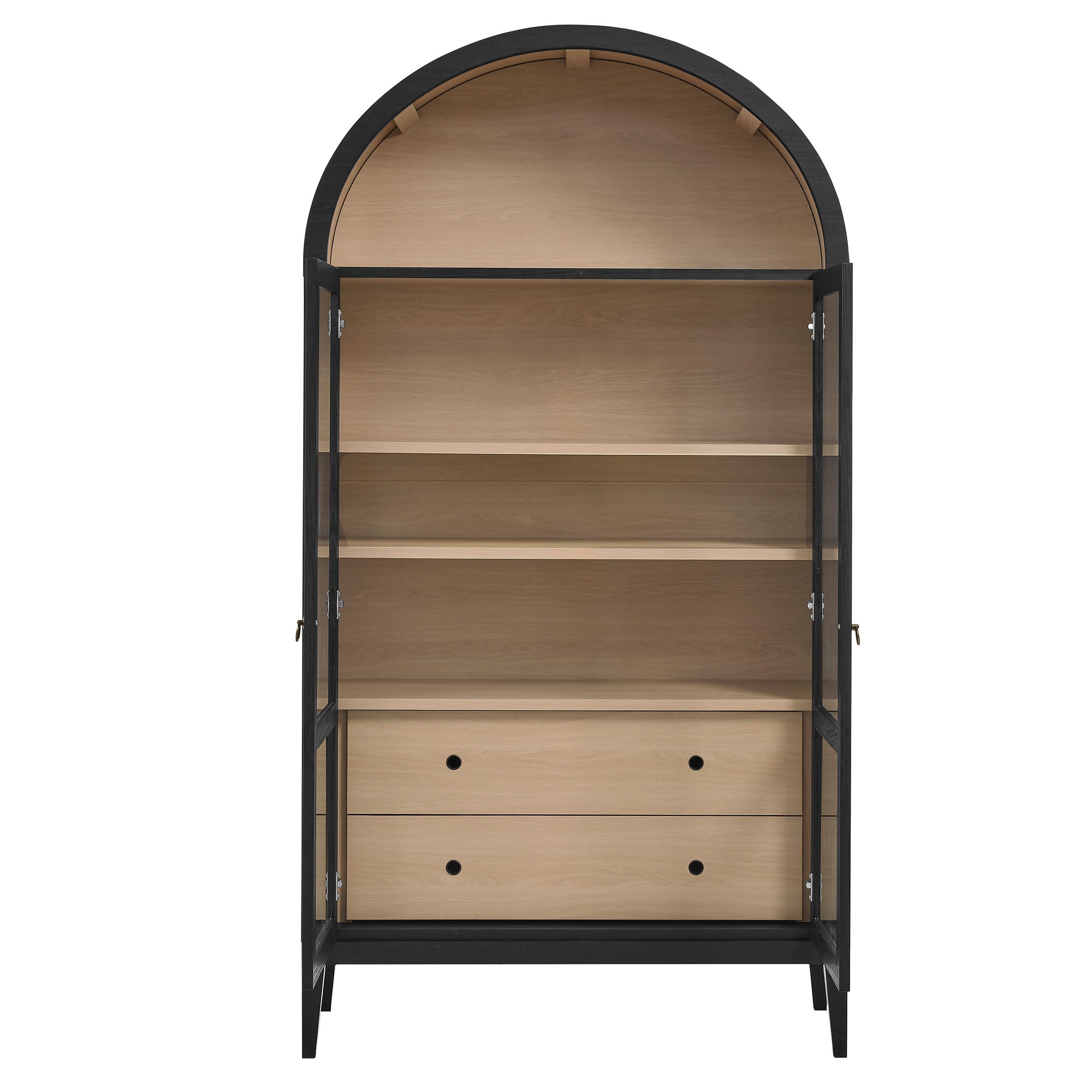 Nolan 74" Tall Arched Storage Display Cabinet