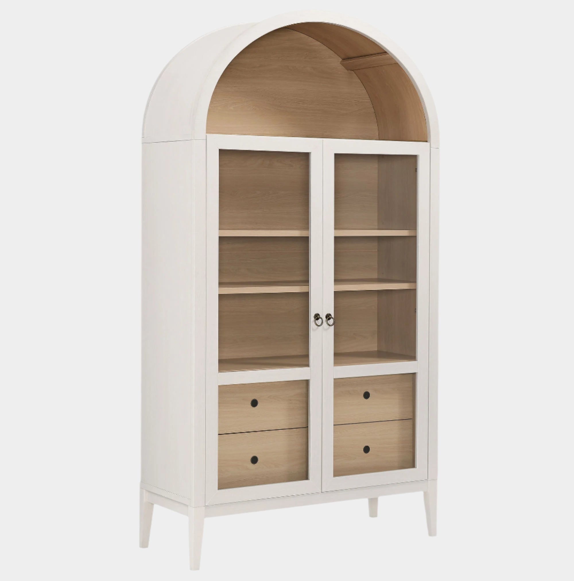 Nolan 74" Tall Arched Storage Display Cabinet