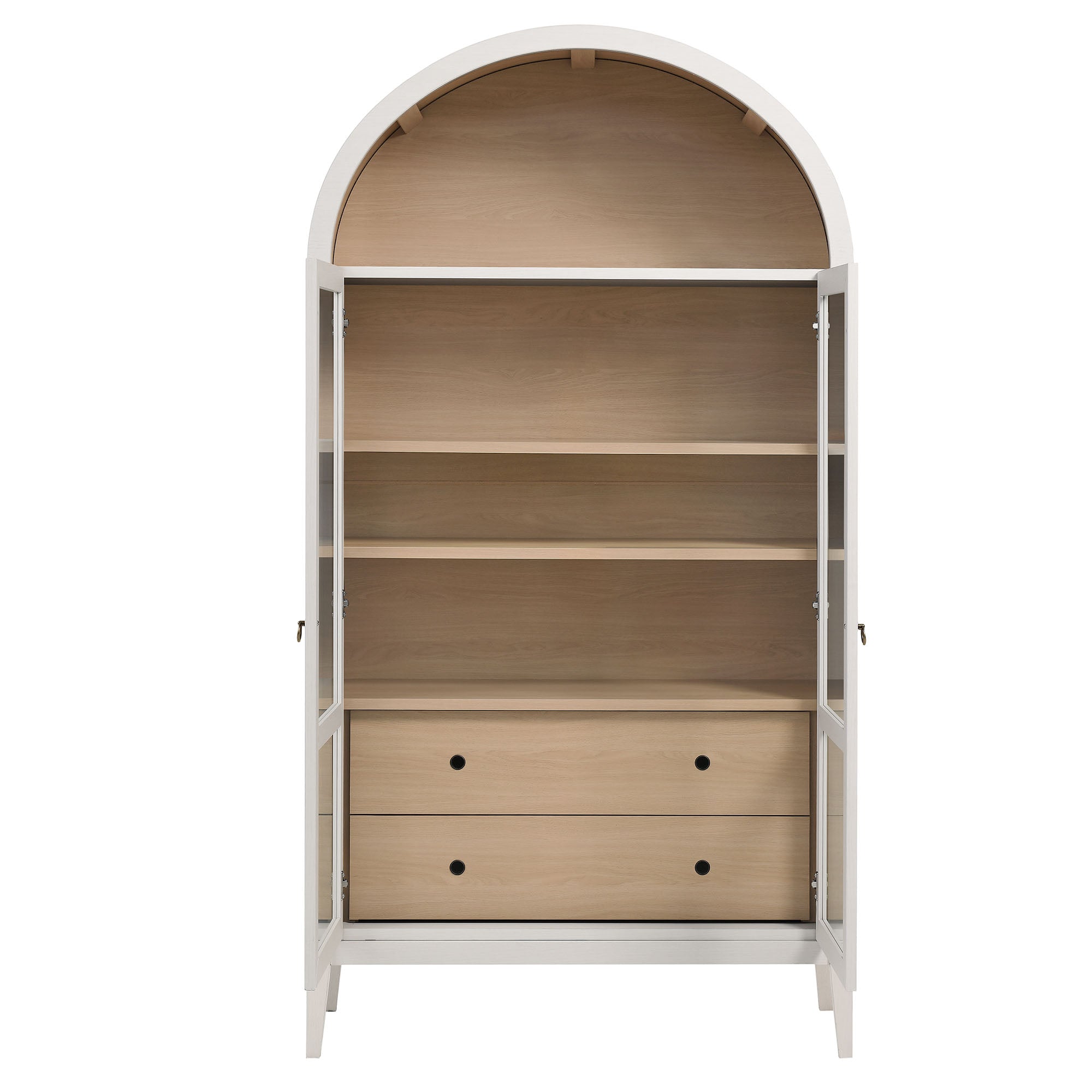 Nolan 74" Tall Arched Storage Display Cabinet