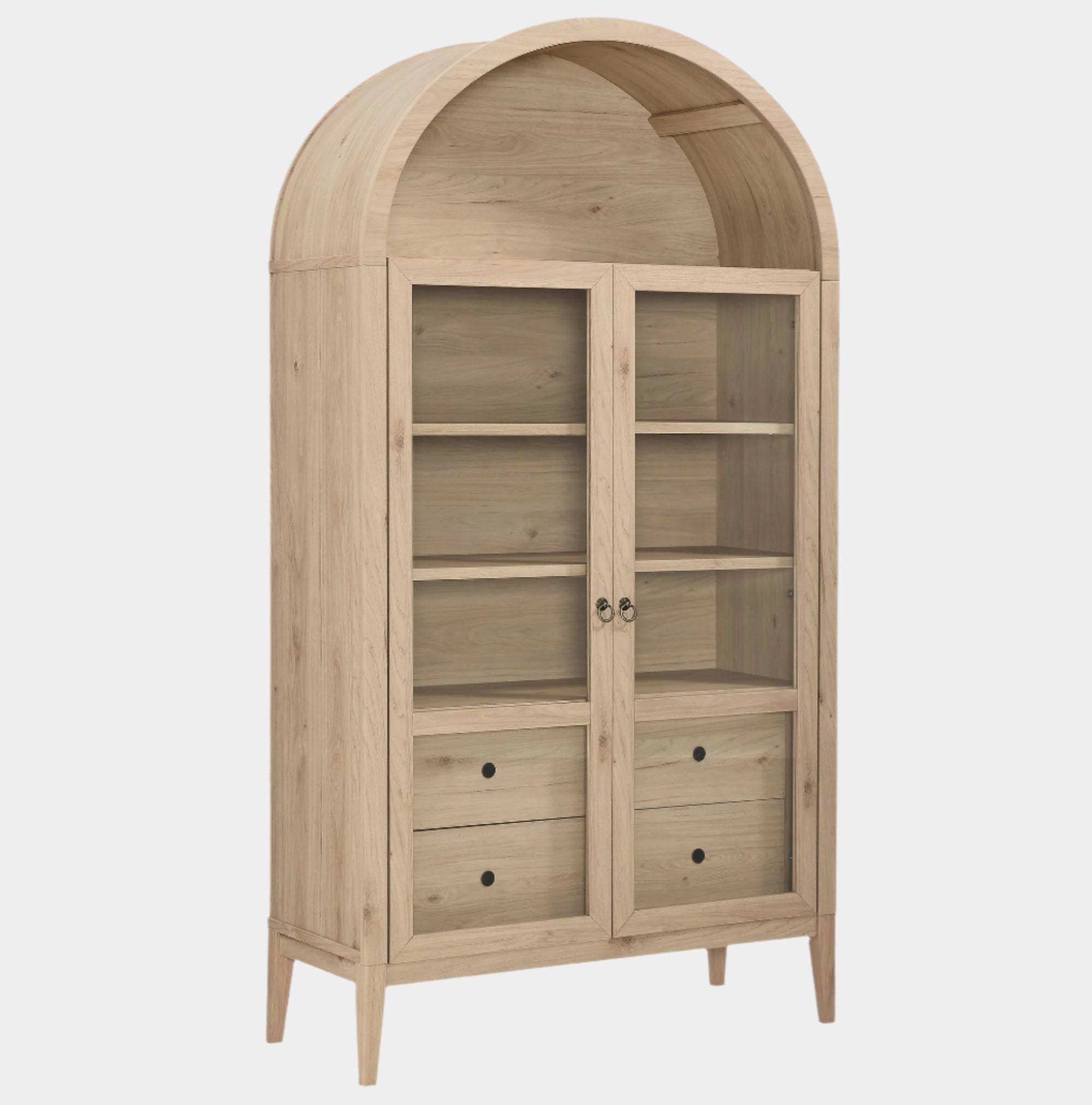 Nolan 74" Tall Arched Storage Display Cabinet