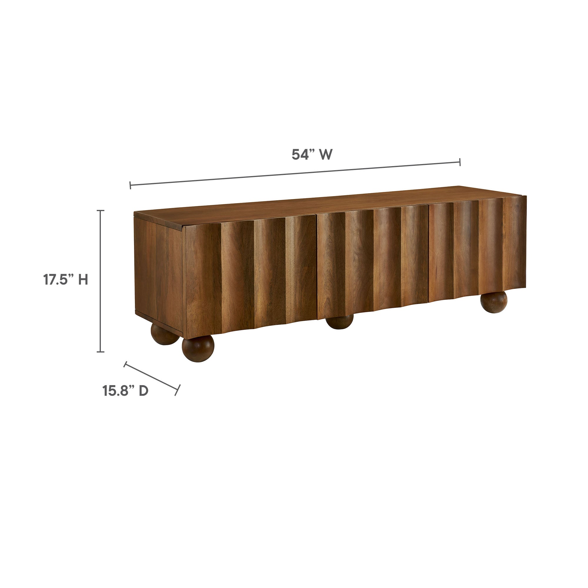 Sorren Scalloped 54" Wood TV Stand