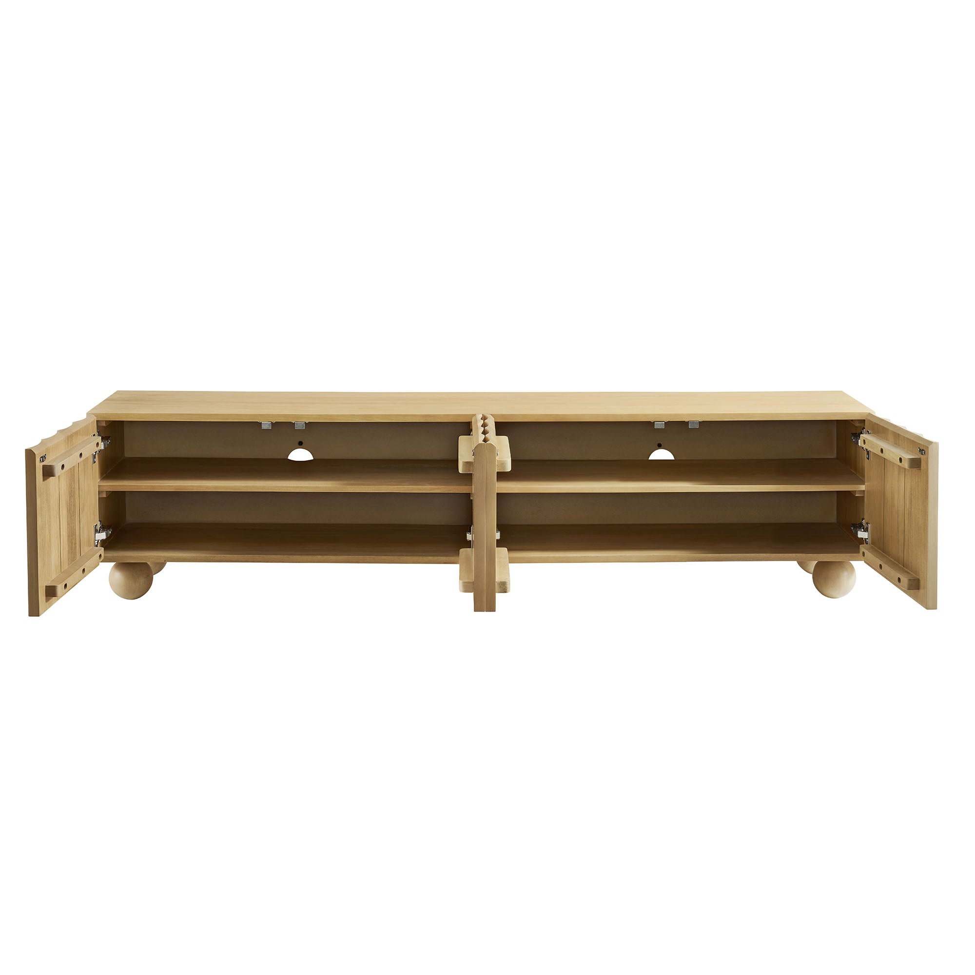 Sorren Scalloped 71" Wood TV Stand