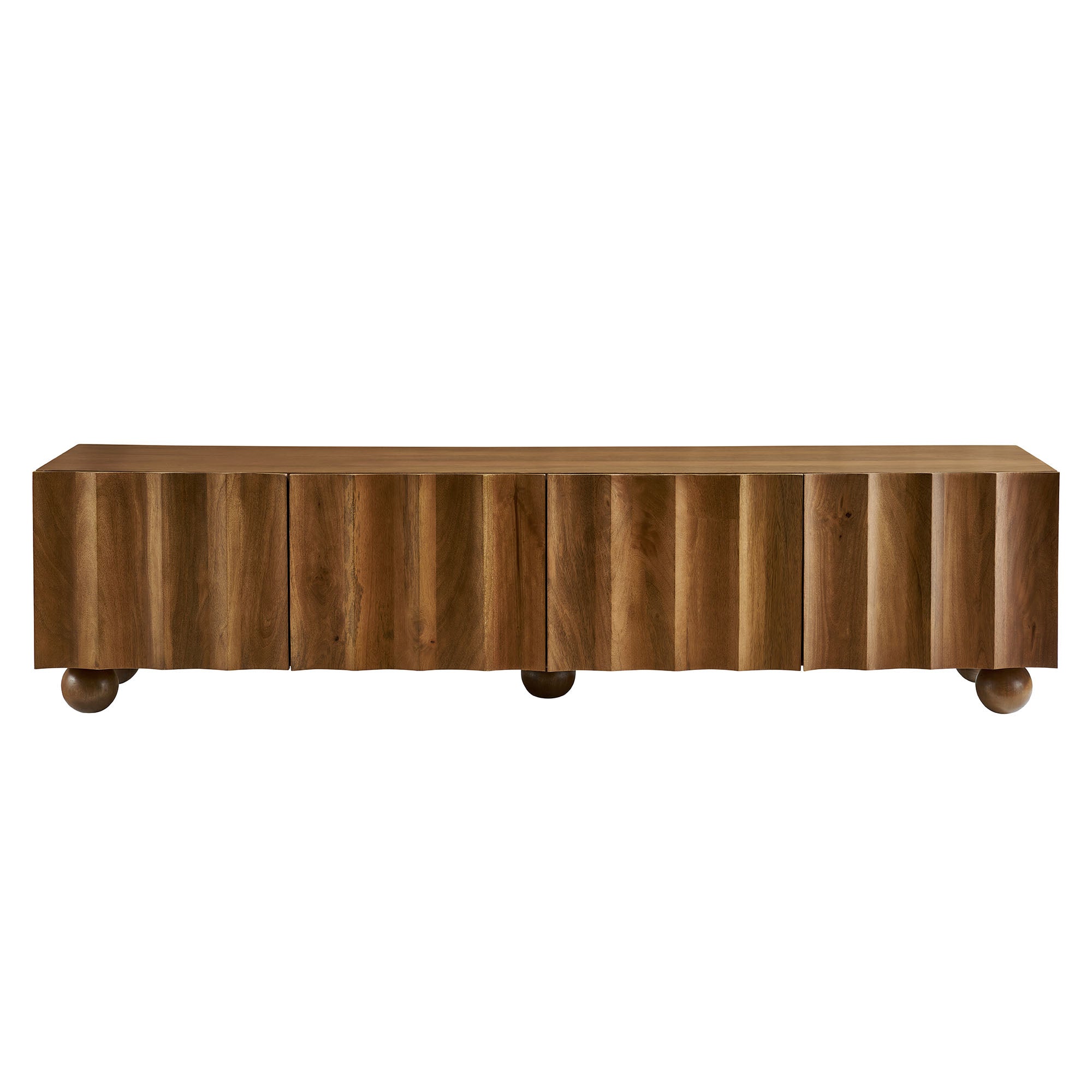 Sorren Scalloped 71" Wood TV Stand