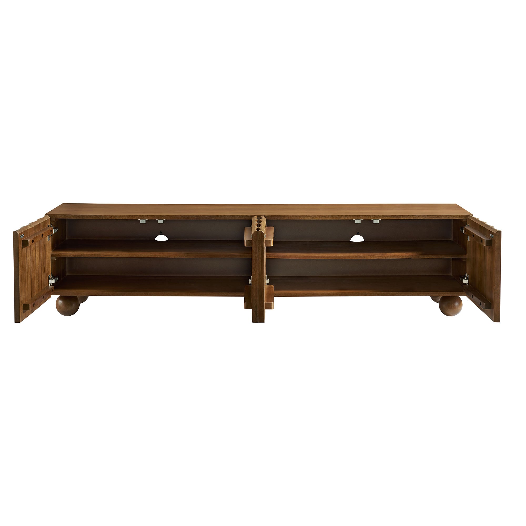 Sorren Scalloped 71" Wood TV Stand