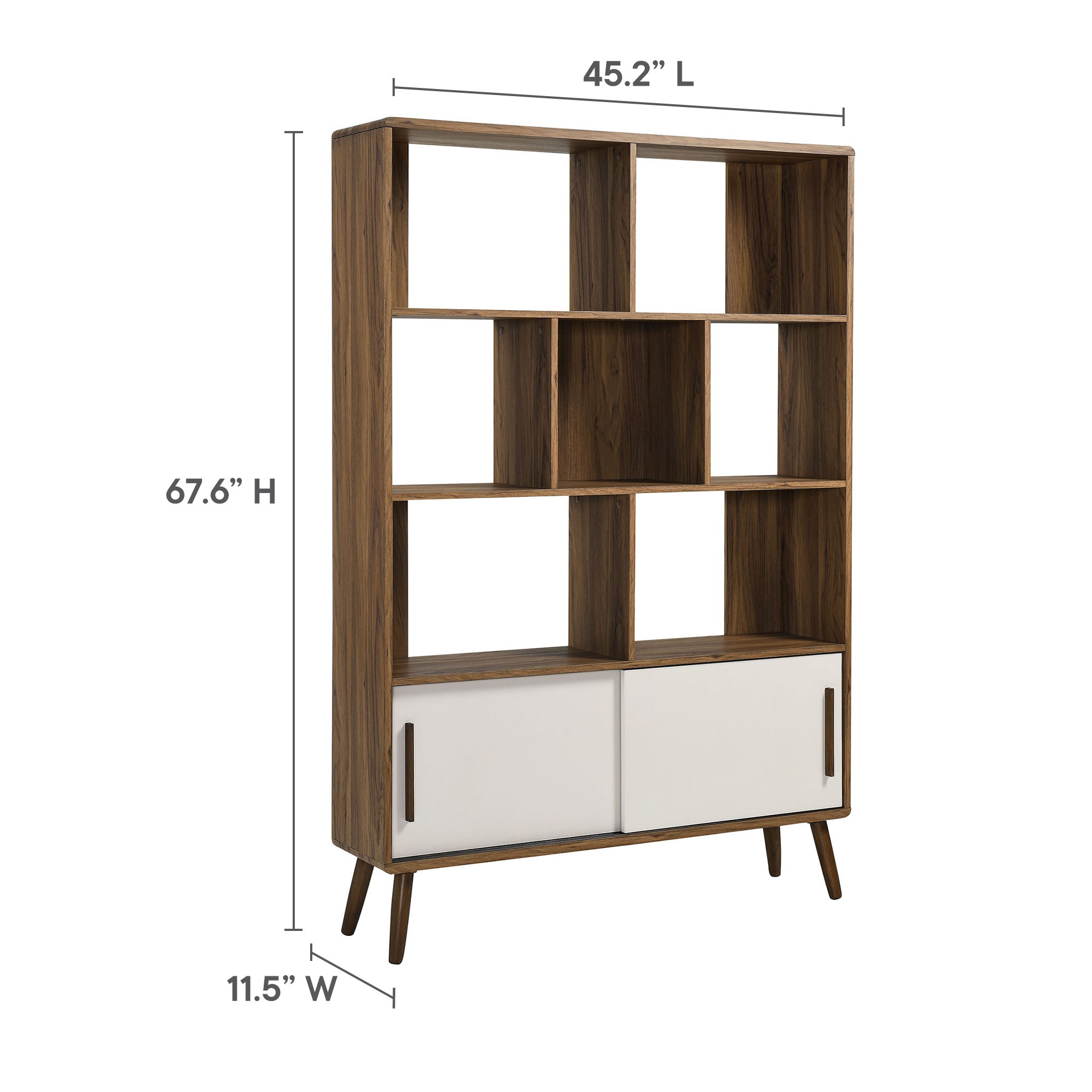 Transmit 45" Bookcase with Sliding Doors