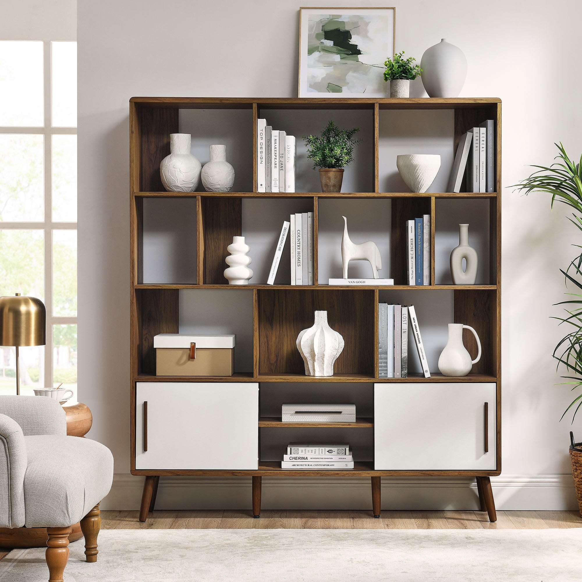 Transmit 59" Bookcase with Sliding Doors