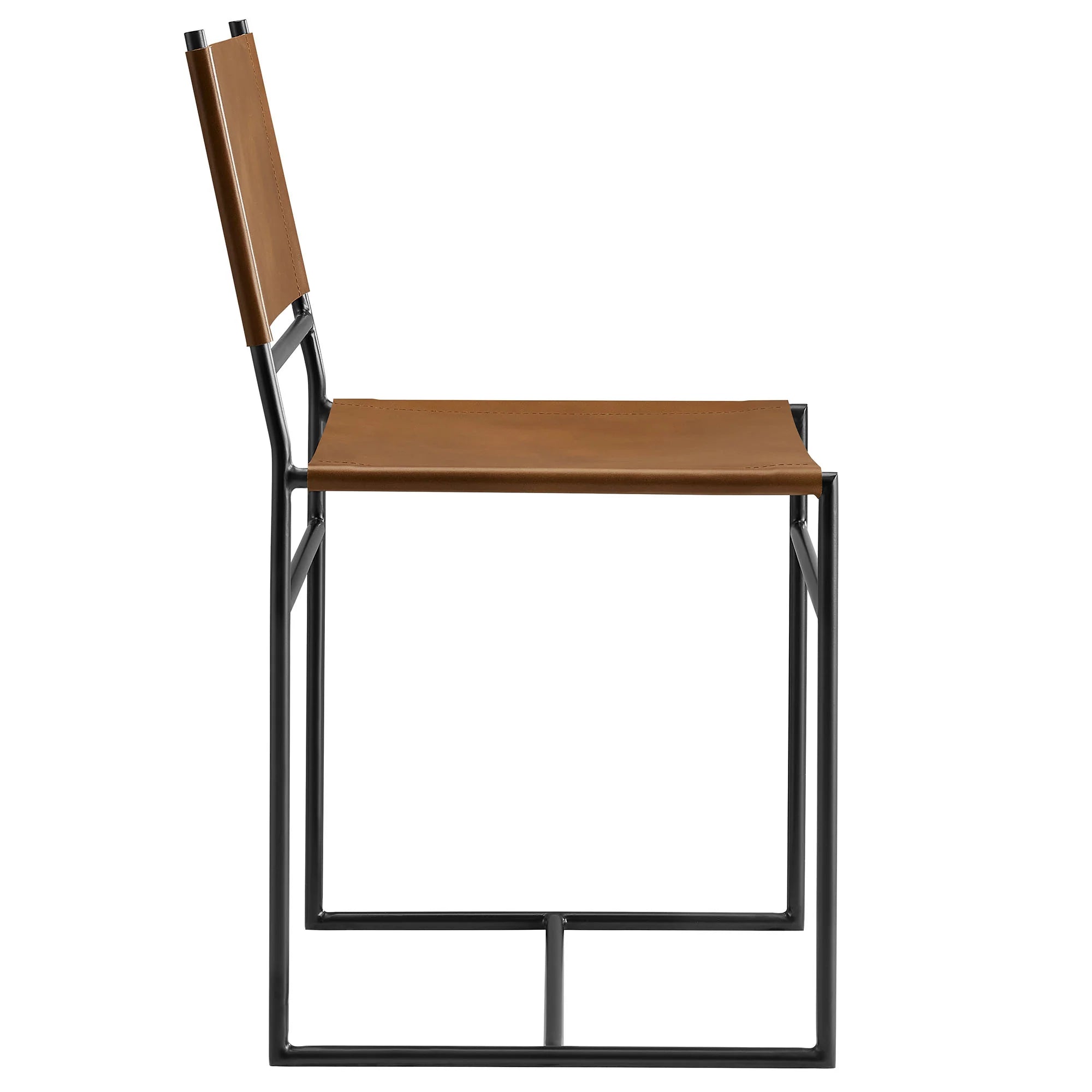 Thatcher Leather and Metal Dining Chair