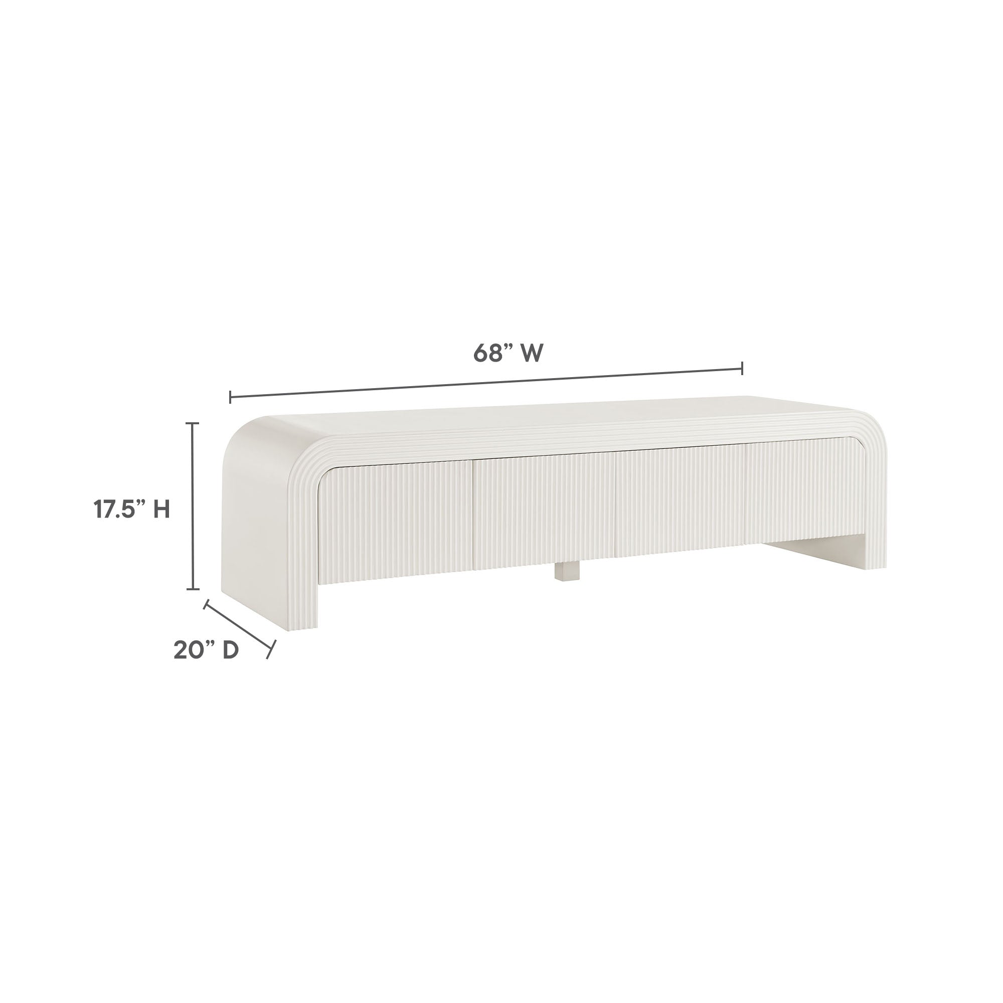 Waterflute 68" Fluted TV Stand