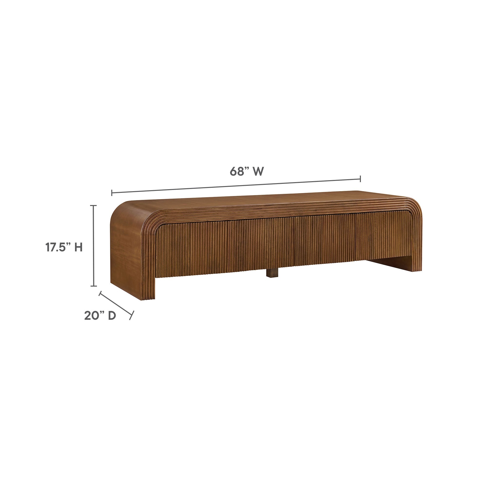 Waterflute 68" Fluted TV Stand