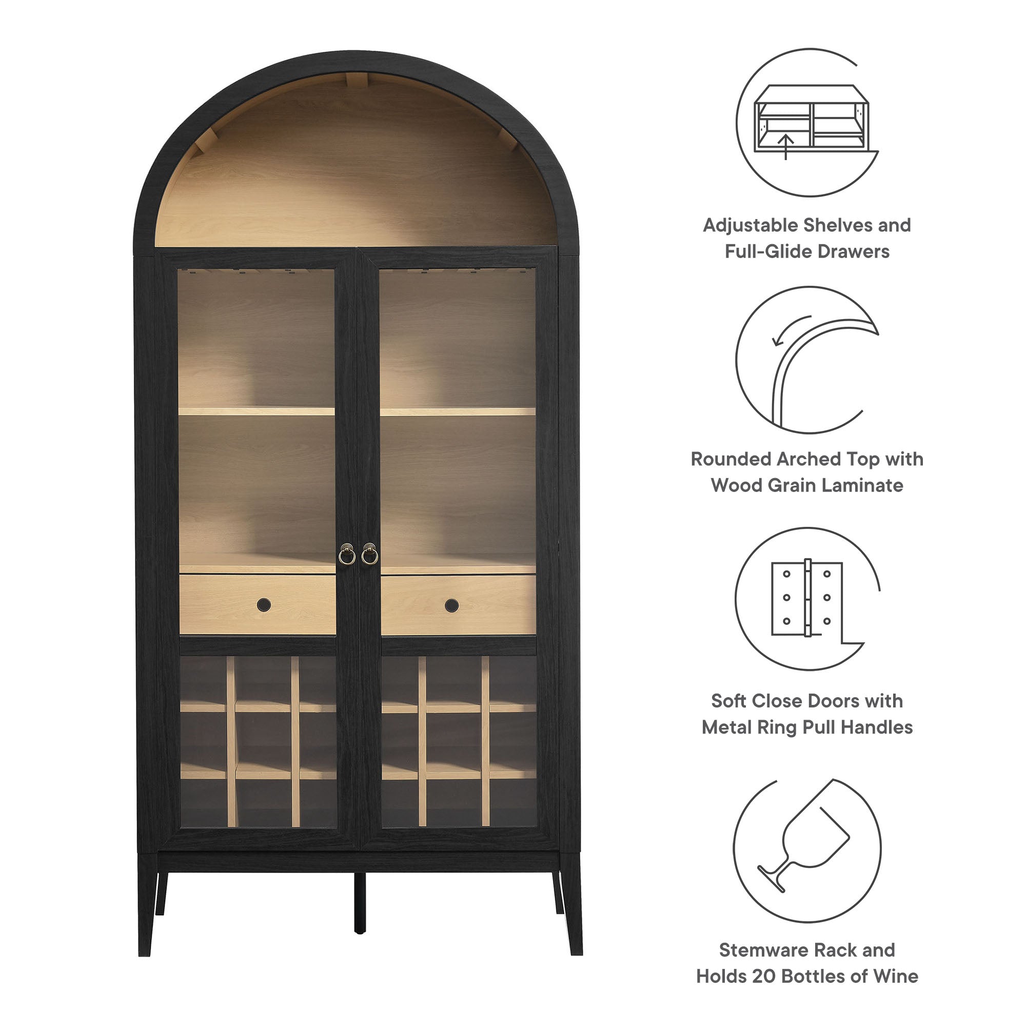 Nolan Arched Bar Cabinet