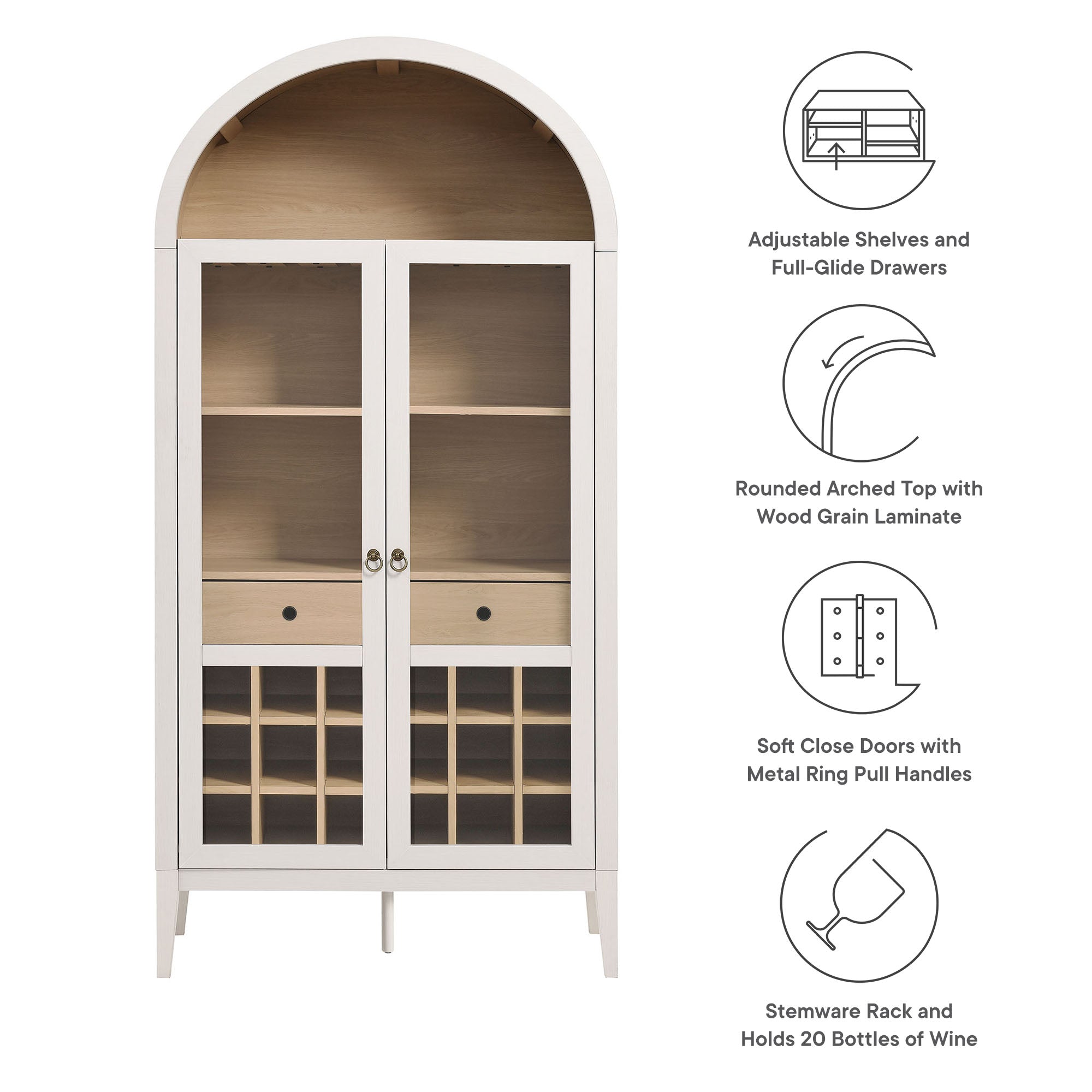 Nolan Arched Bar Cabinet