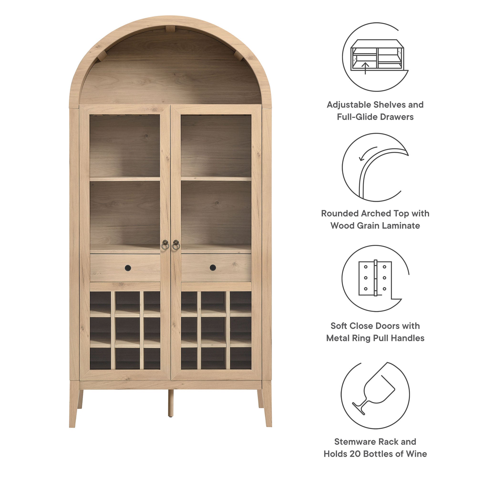 Nolan Arched Bar Cabinet