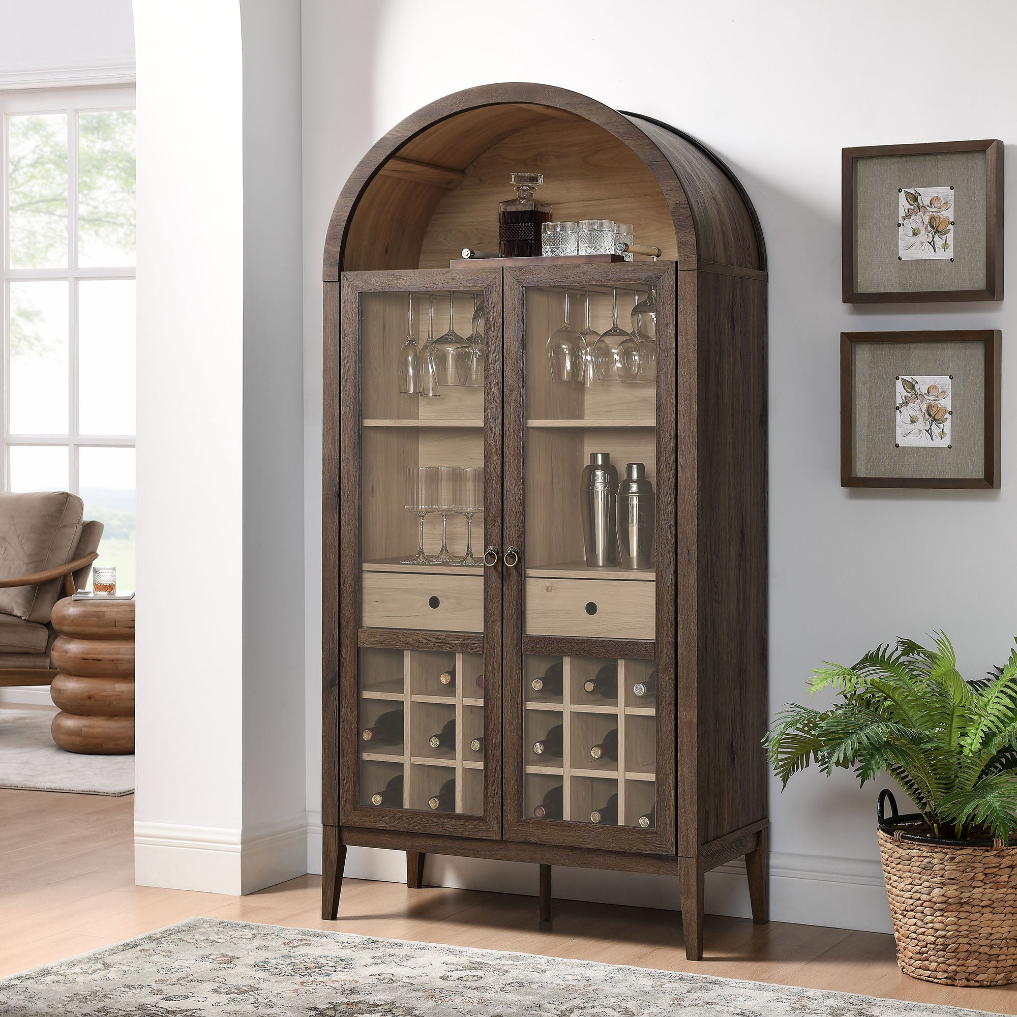 Nolan Arched Bar Cabinet