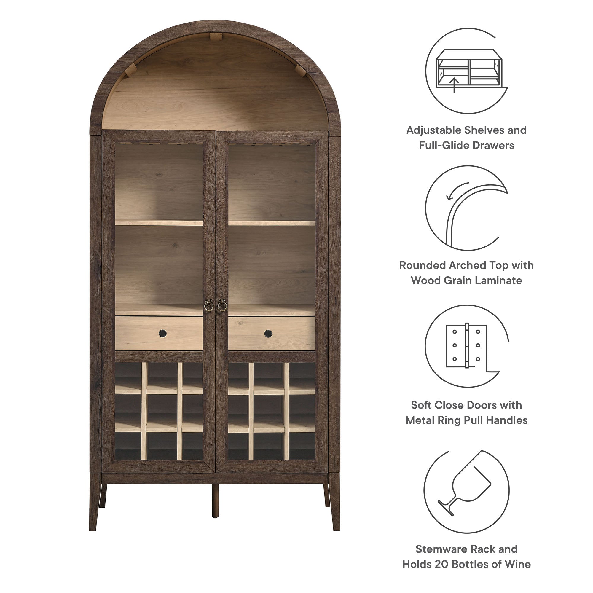 Nolan Arched Bar Cabinet