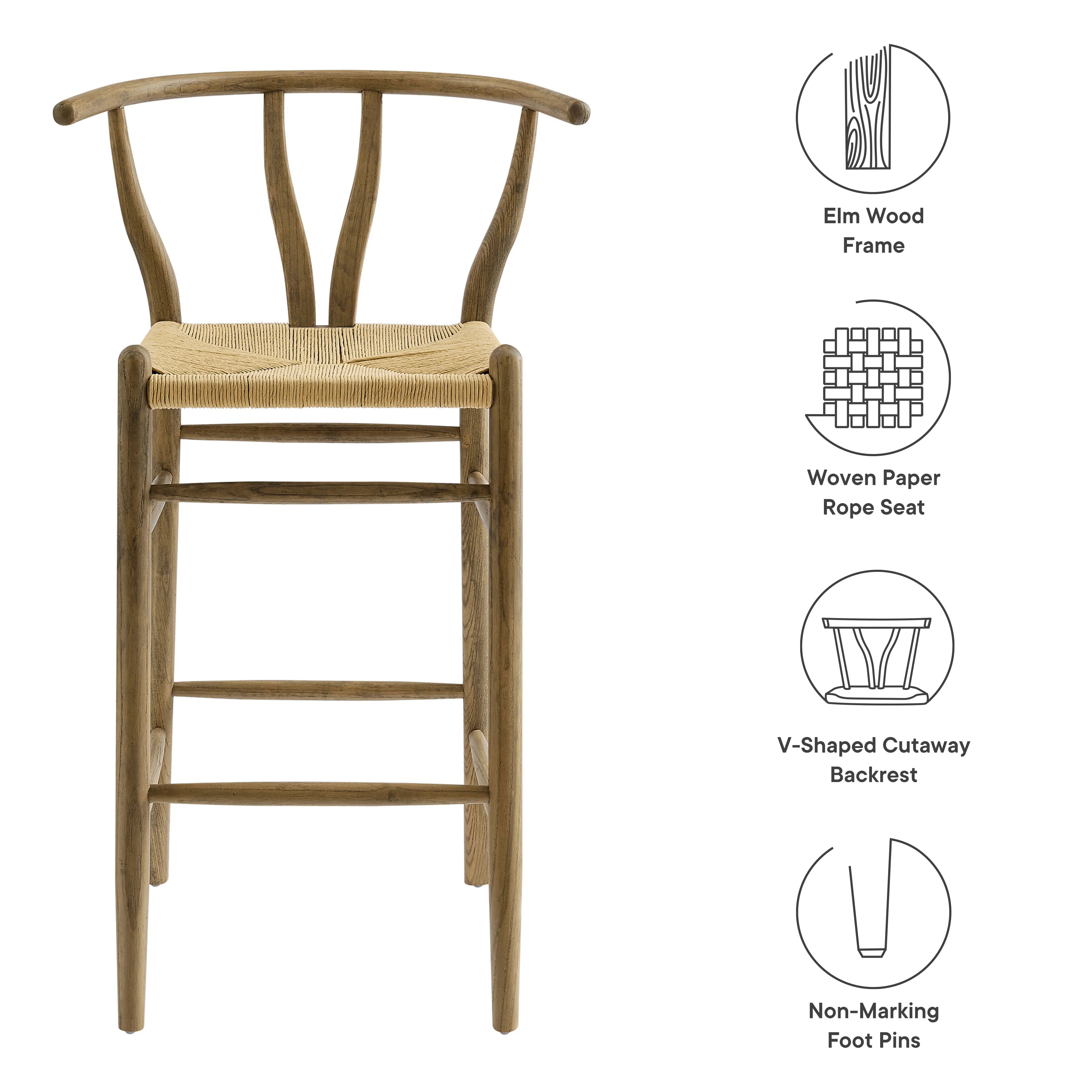 Amish Wood Bar Stool