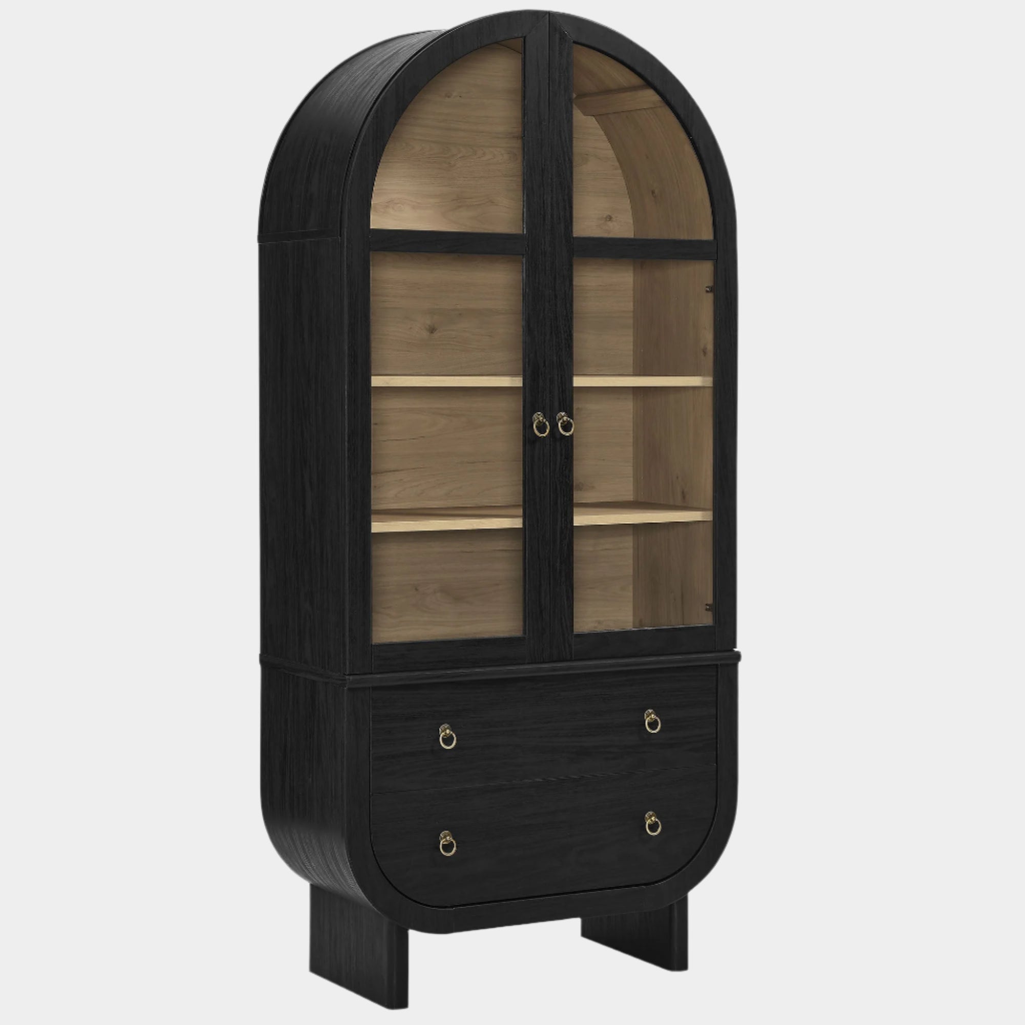 Nyx Arched Display Cabinet in Black