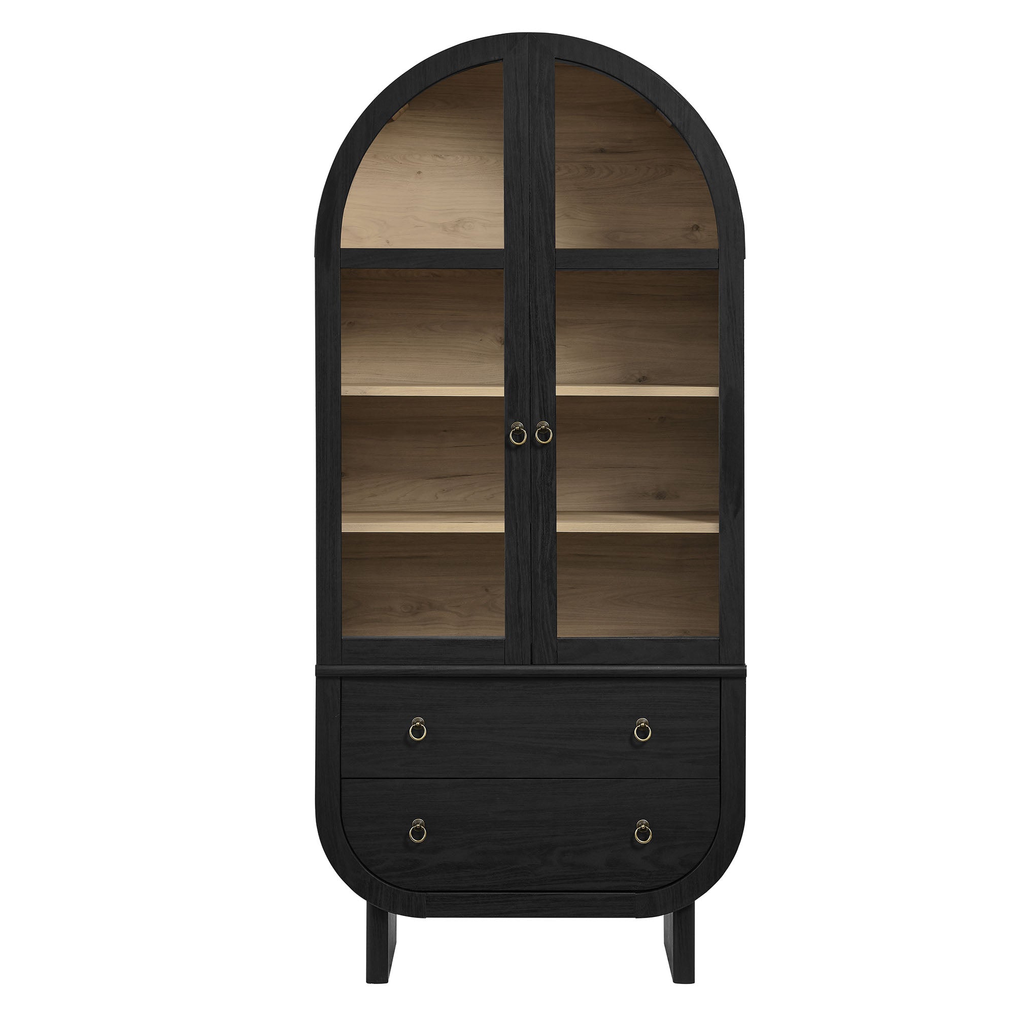 Nyx Arched Display Cabinet in Black